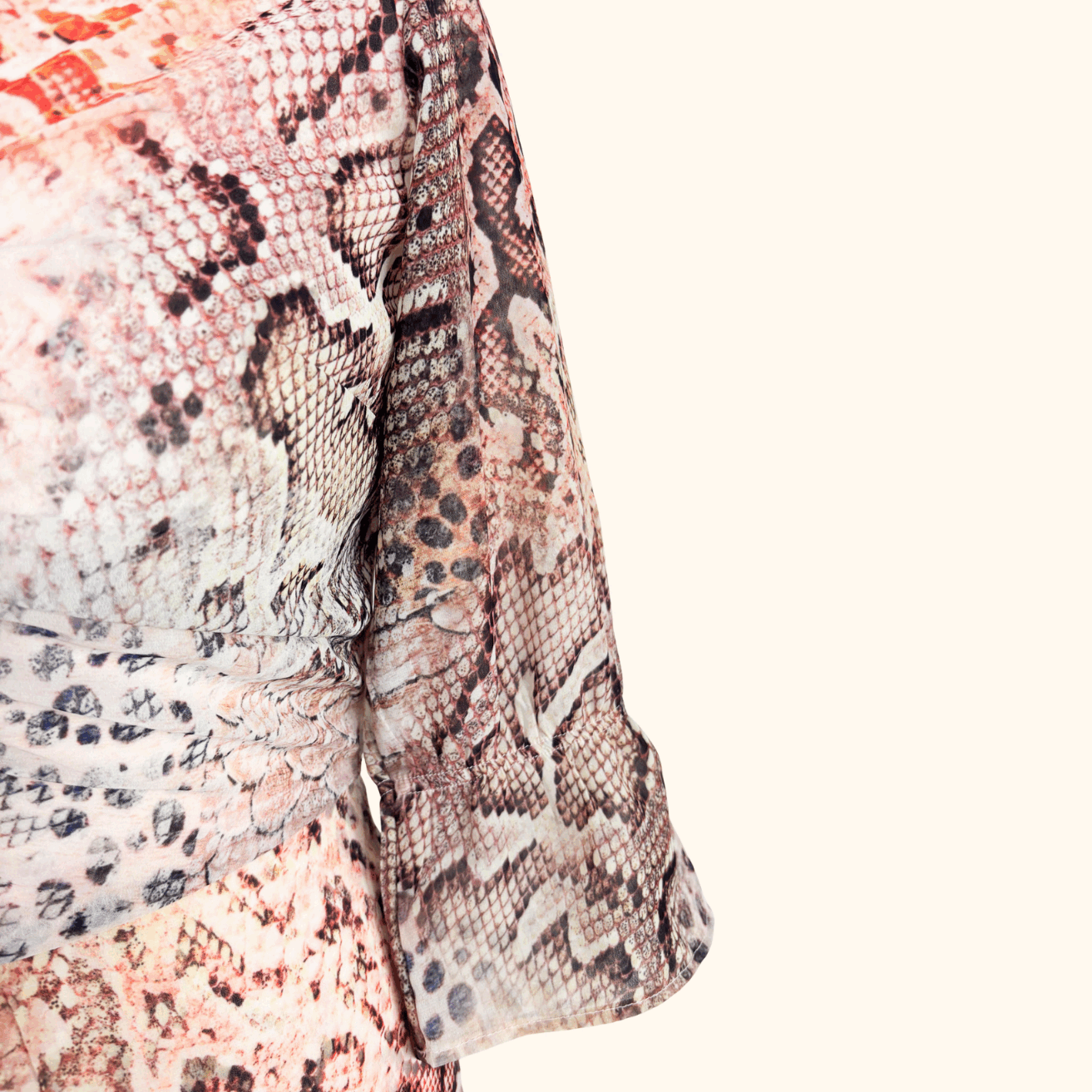 Sosandar Snake Print Cinch Waist Dress - Size 6 Sosandar
