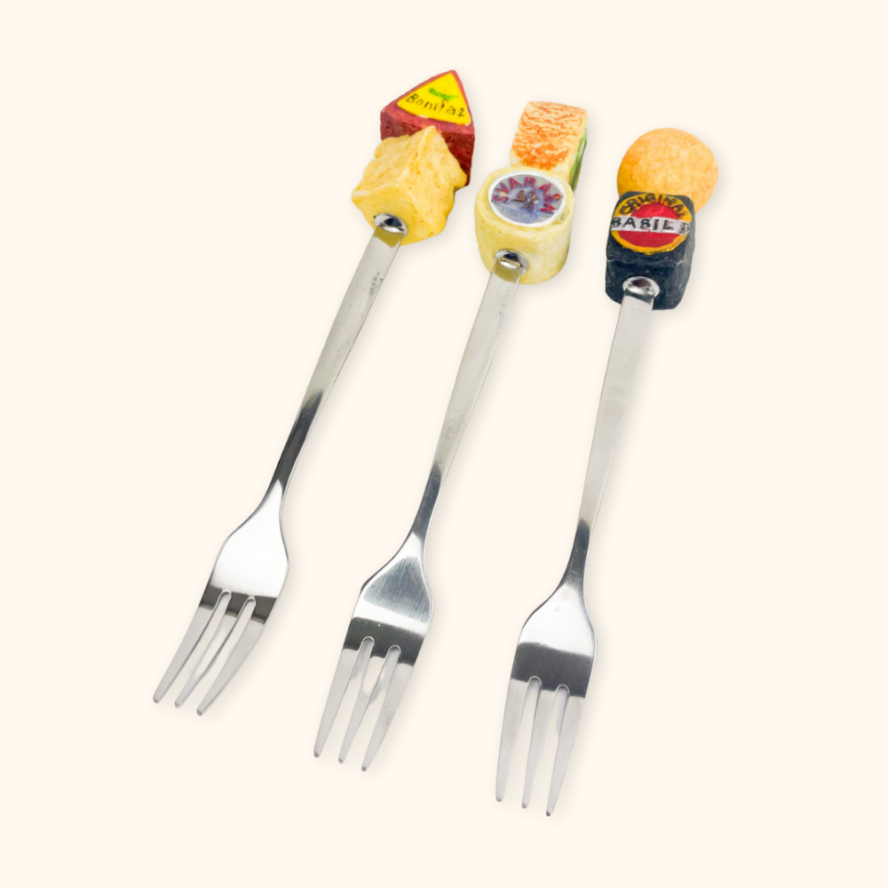 Novelty Cheese Forks - Set of 3 - - Kitchenware