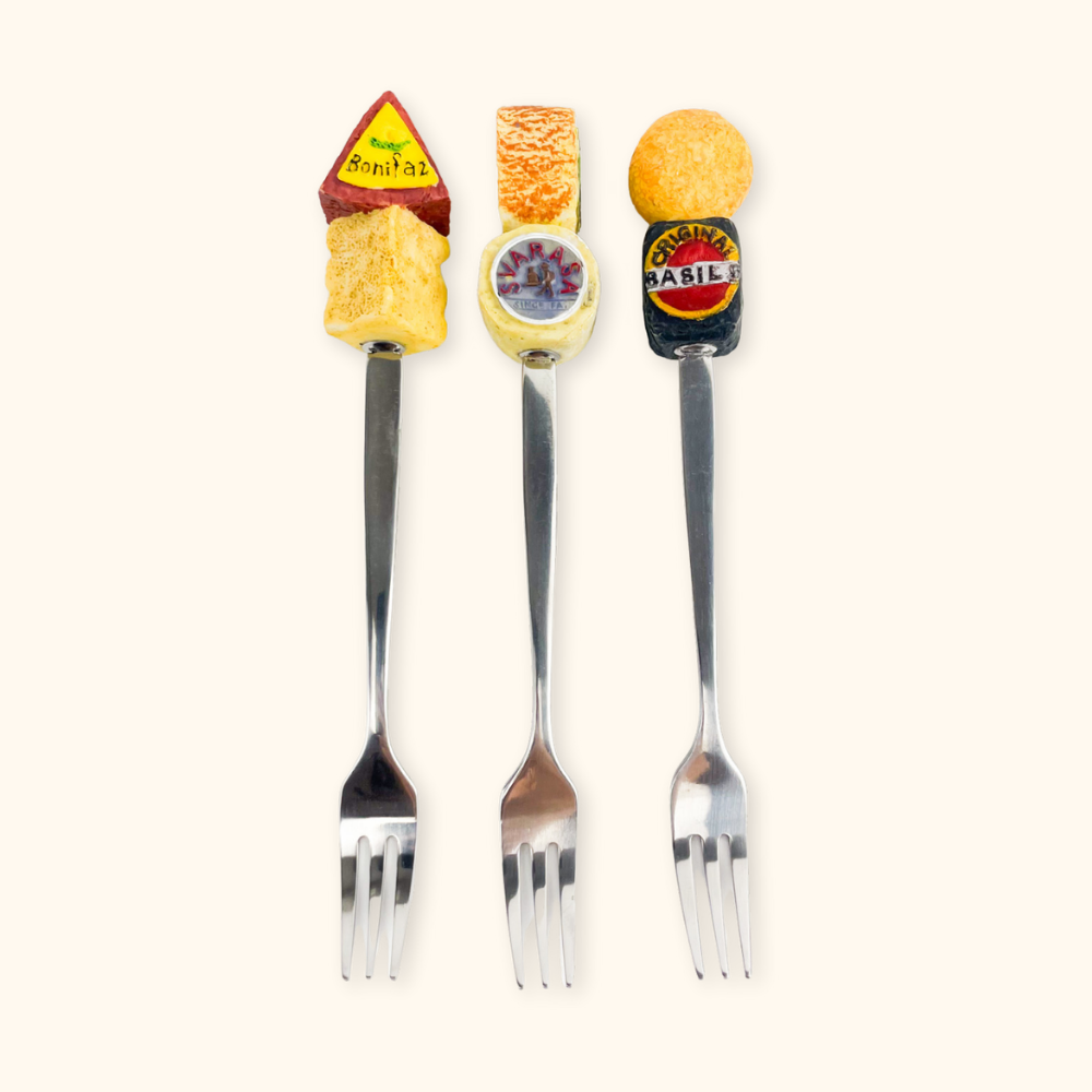 Novelty Cheese Forks - Set of 3 - - Kitchenware