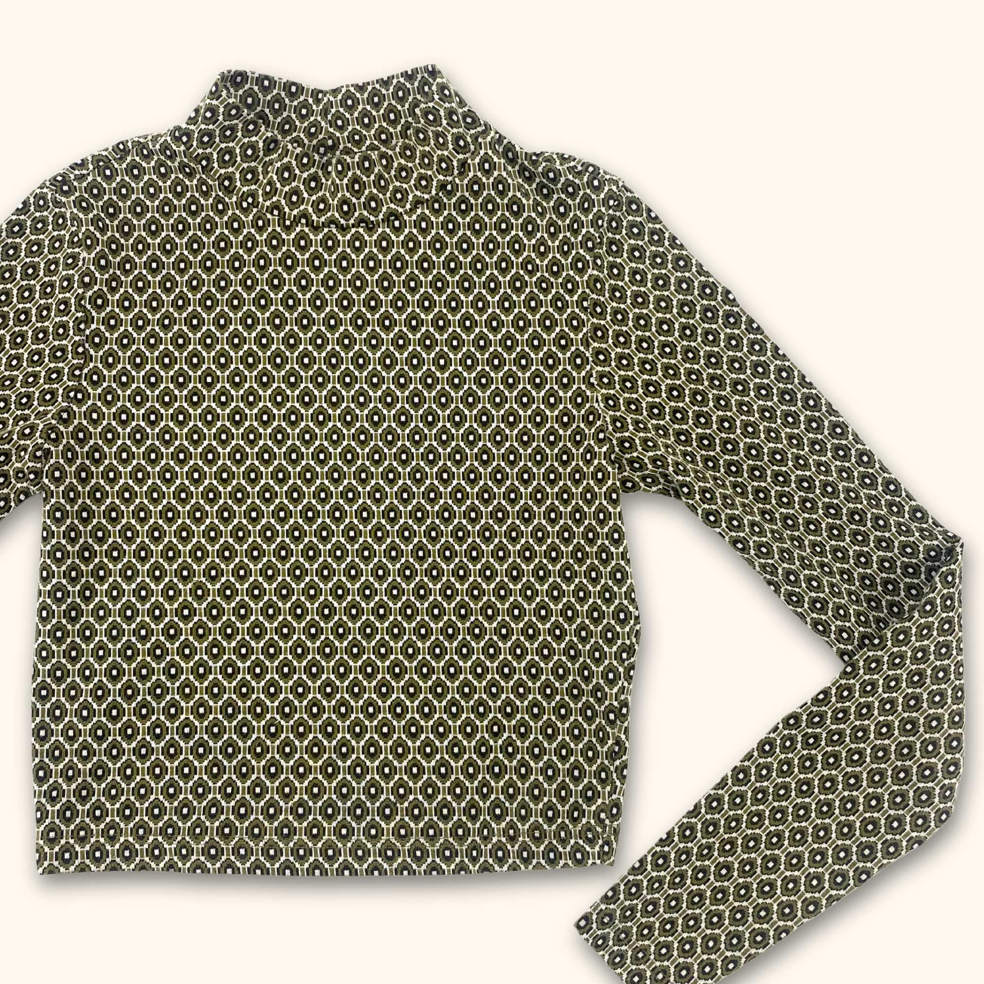 Topshop Green Long Sleeve Crop Top - Size 6 - - Tops & Shirts