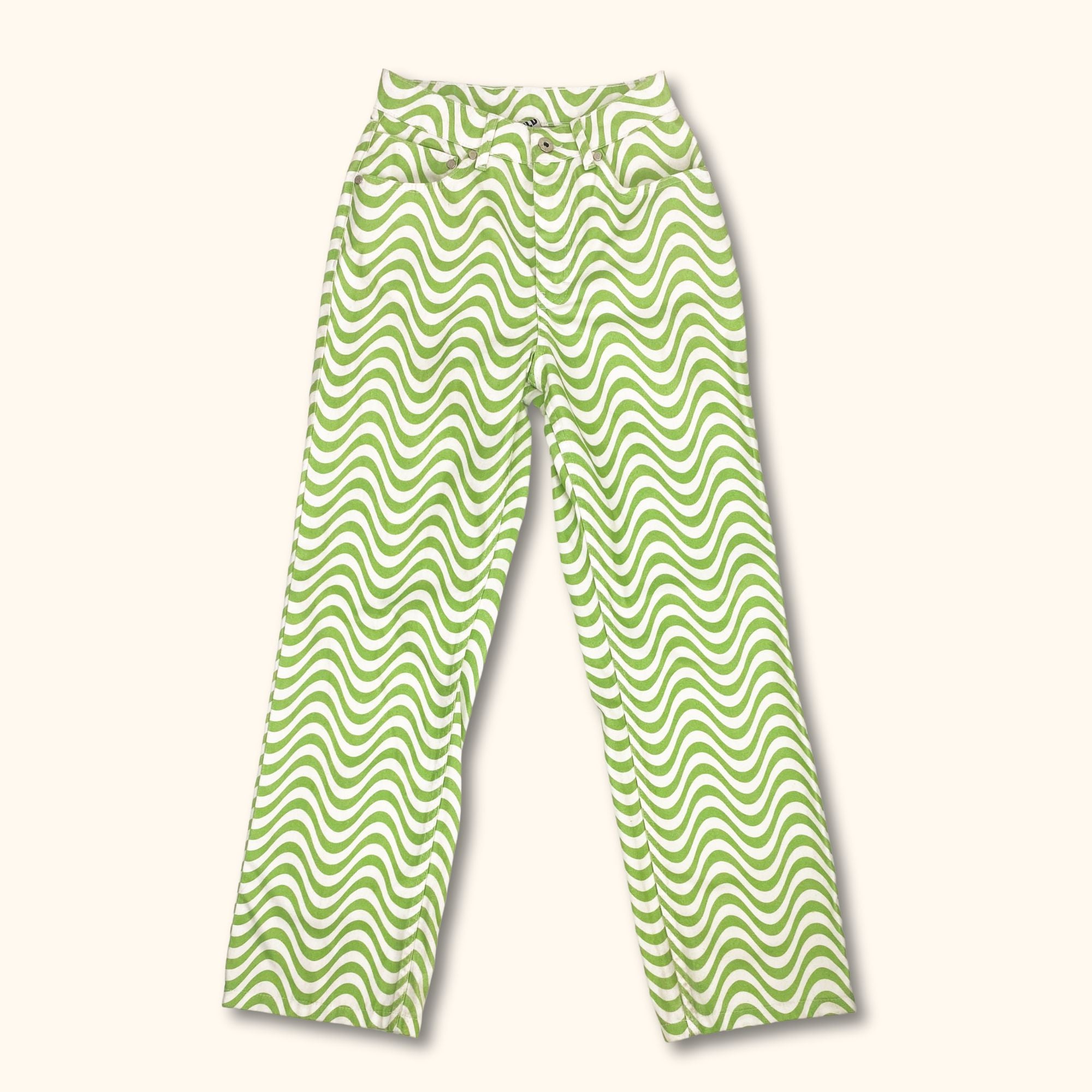 The Ragged Priest Dad Jeans Green Wave - Size 6 - - Jeans & Trousers
