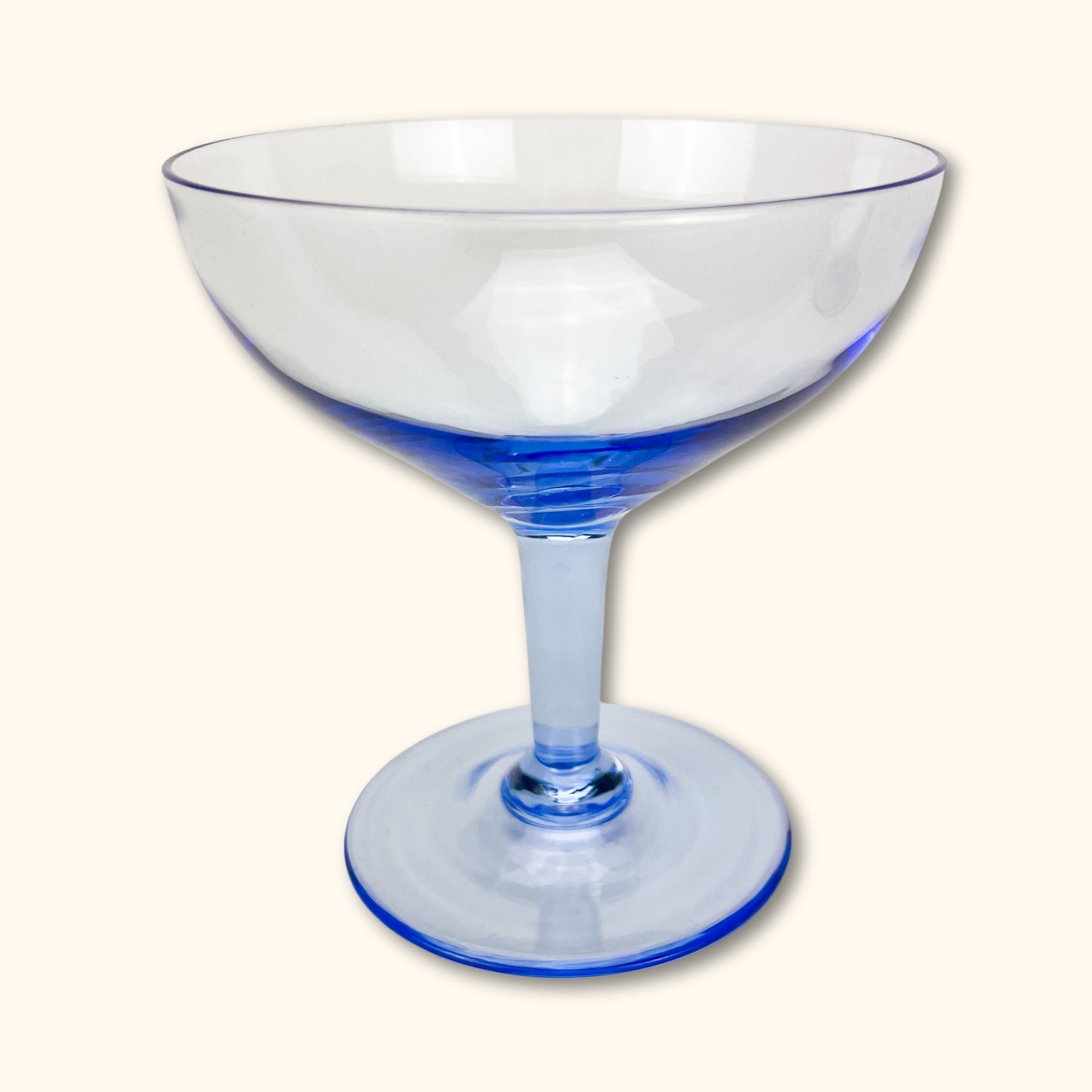 Multi-Coloured Shrunken Champagne Coupe Glasses - Set of 4 -  - Kitchenware