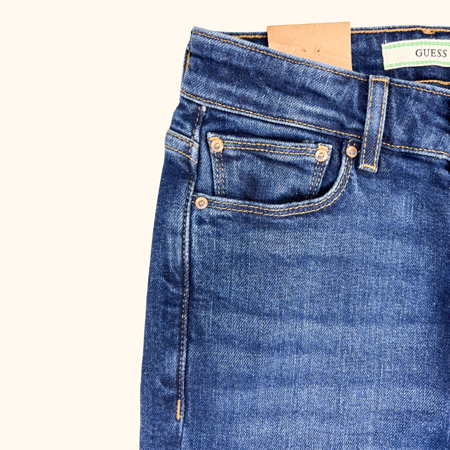 Guess Hemp Sexy Flared Faded High-Rise Jeans - Size 25inch Guess