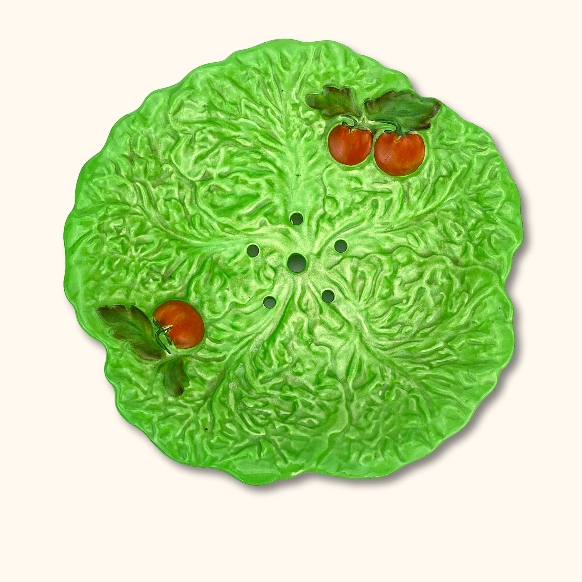 Vintage Novelty Lettuce and Tomato Drainer Plate Set -  - Kitchenware