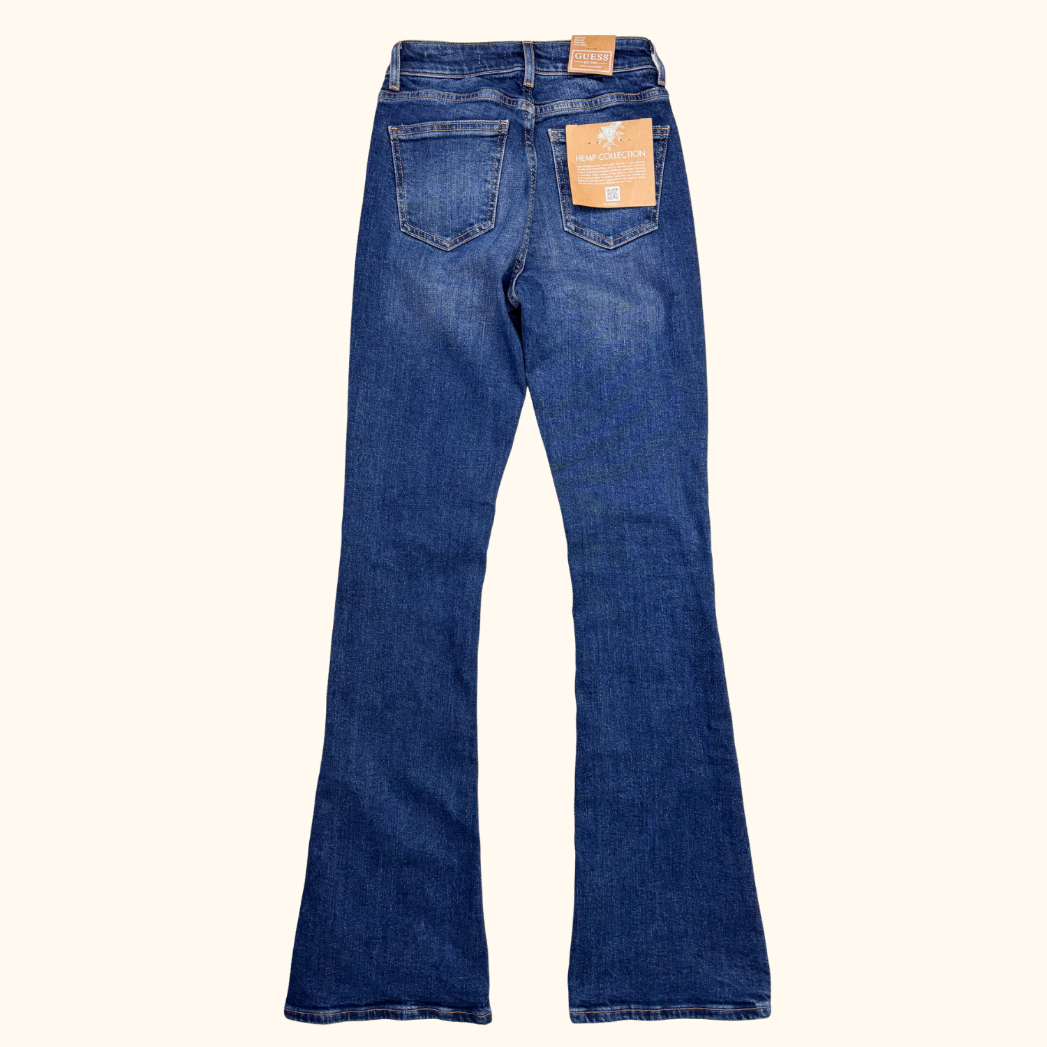 Guess Hemp Sexy Flared Faded High-Rise Jeans - Size 25inch Guess