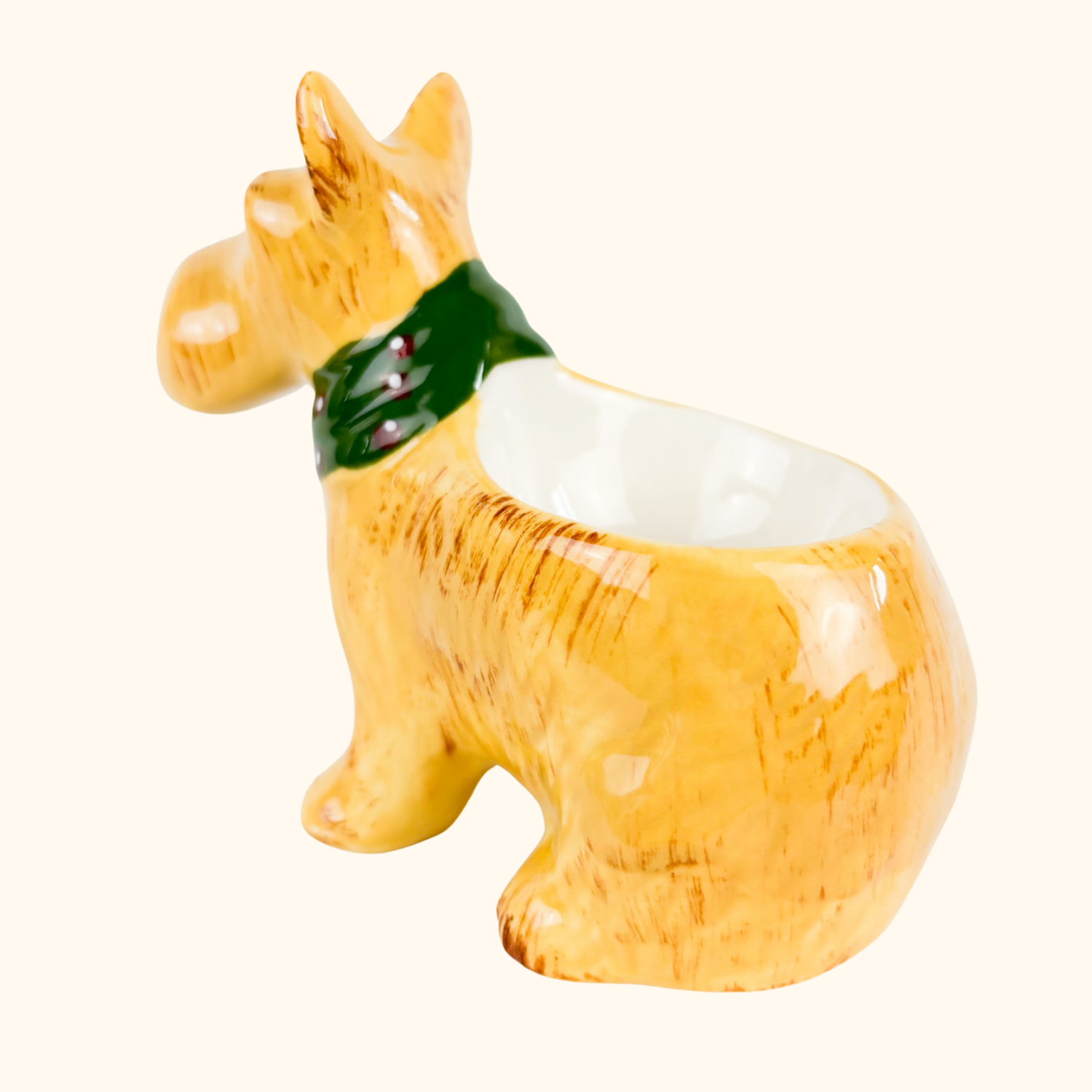 Scottie Dog Novelty Ceramic Egg Cup Holder Sunshine Thrift