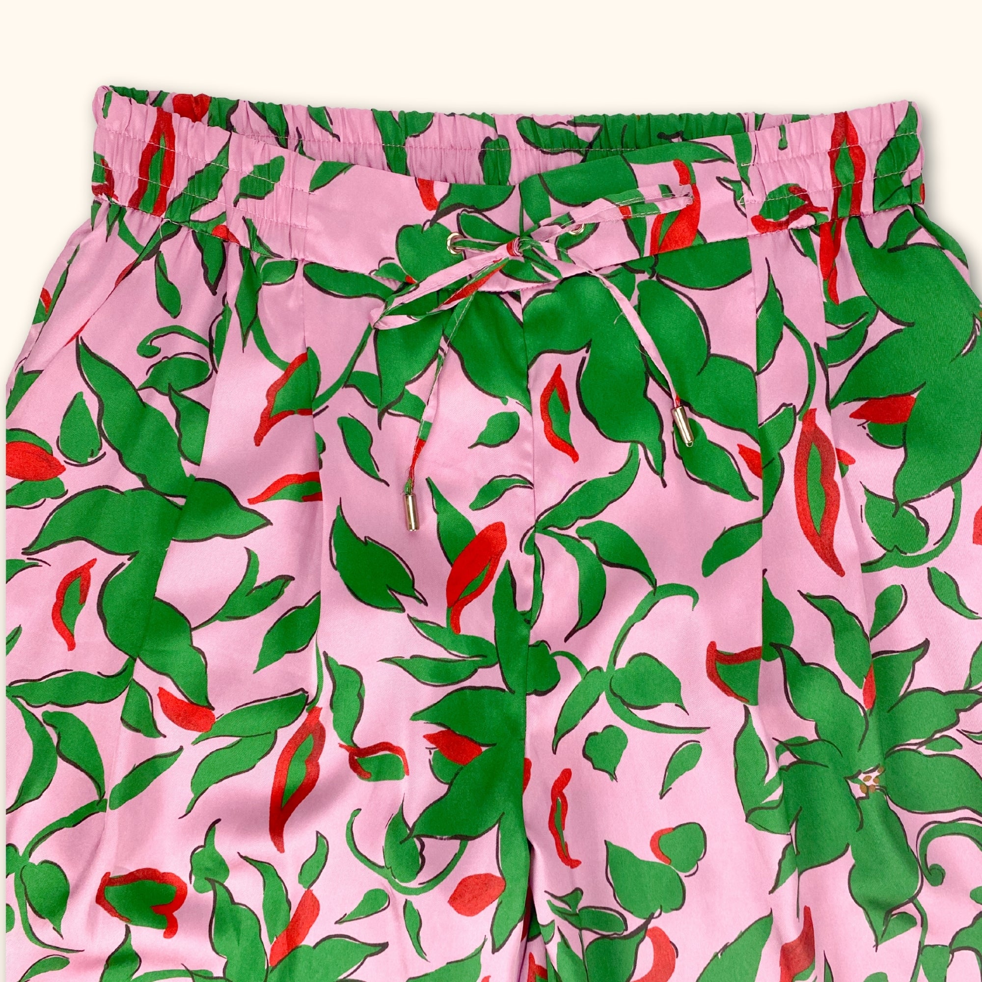River Island Wide Leg Floral Pink Trousers - Size 16 - - Jeans & Trousers