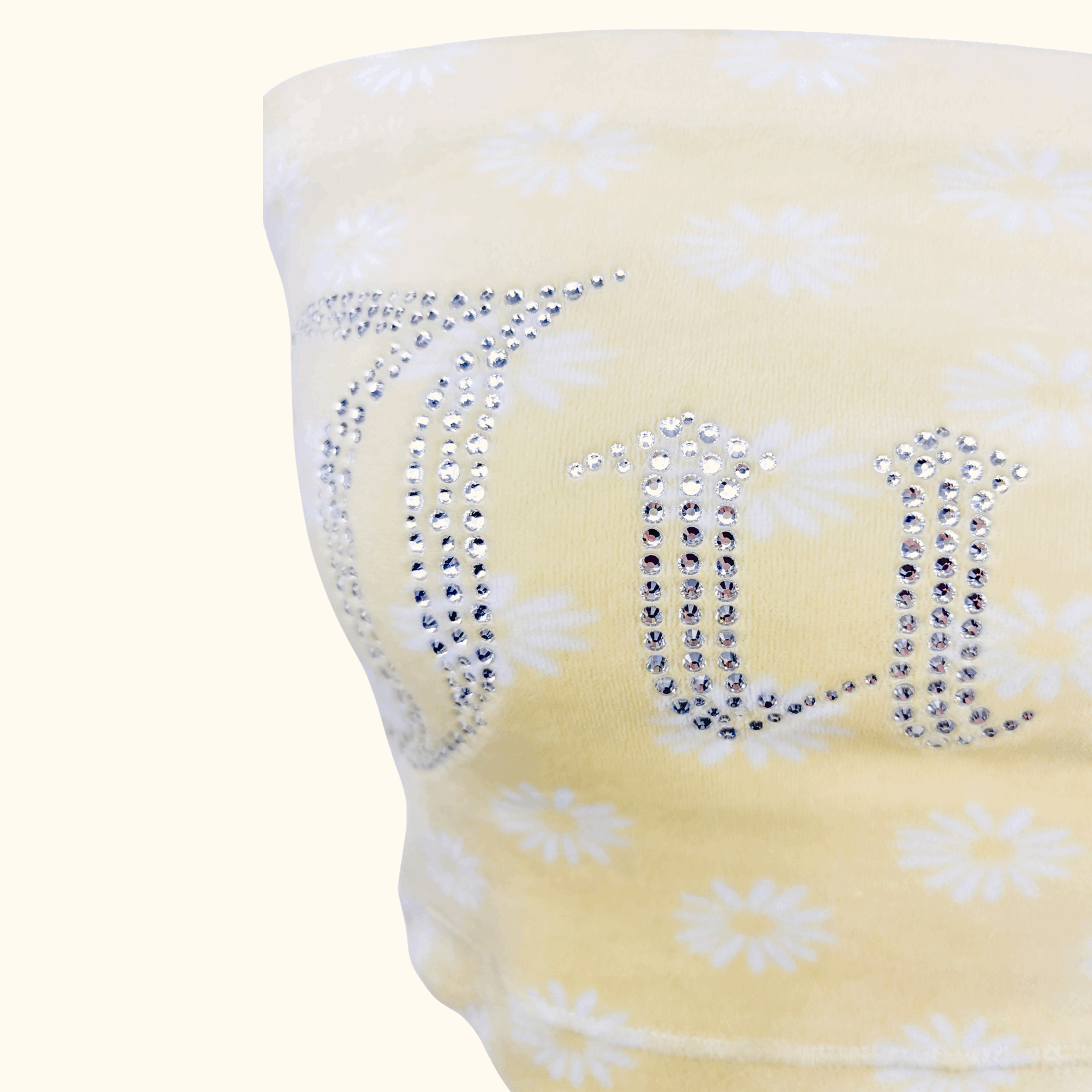 Juicy Couture Yellow Daisy Sparkle Bandeau Top - Size Small Juicy Couture