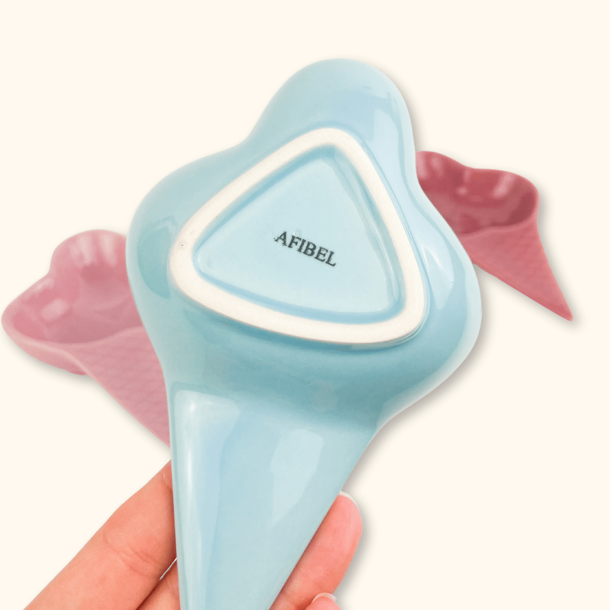 Vintage Afibel Ice Cream Dishes With Spoons - Set of 4 - - Dishware