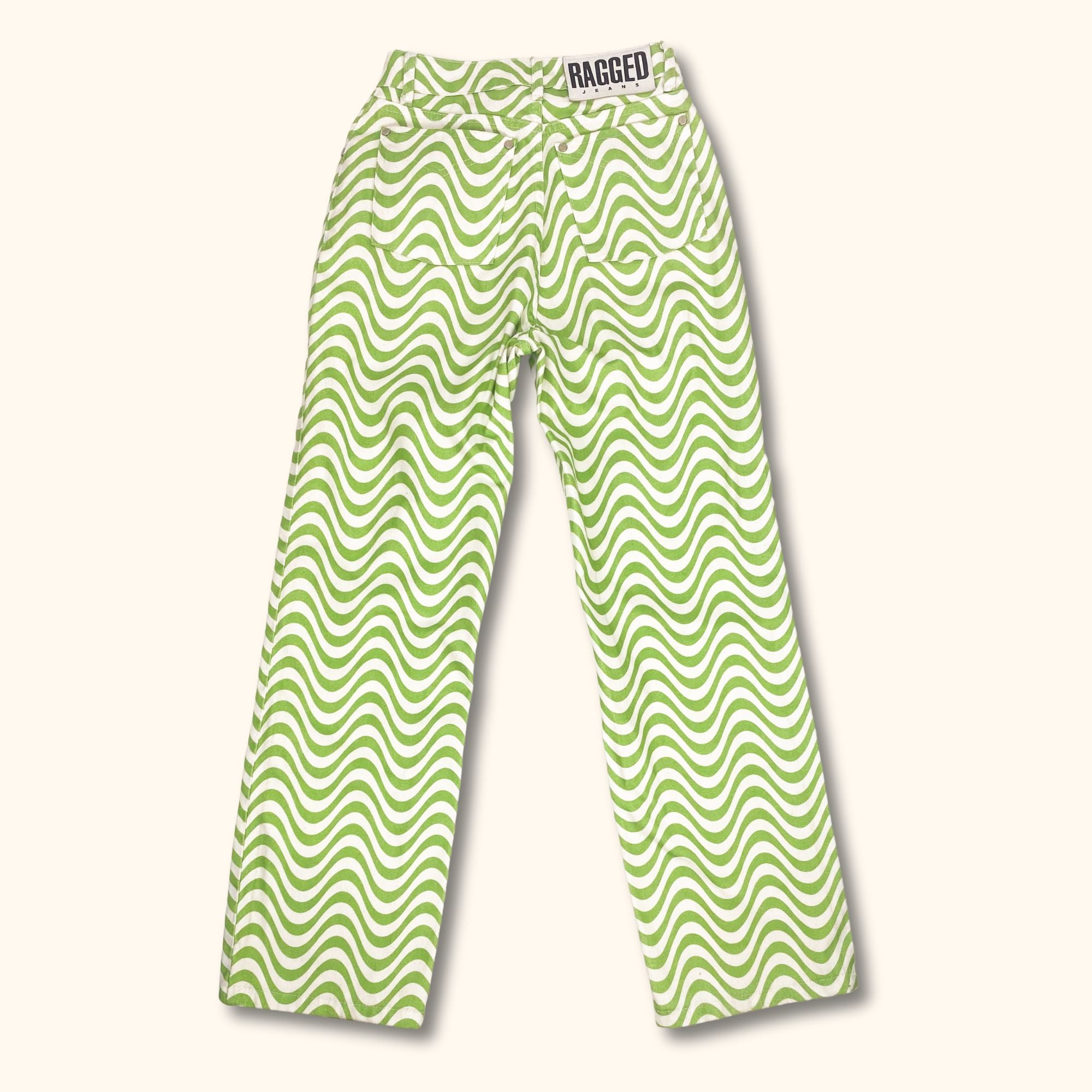 The Ragged Priest Dad Jeans Green Wave - Size 6 - - Jeans & Trousers