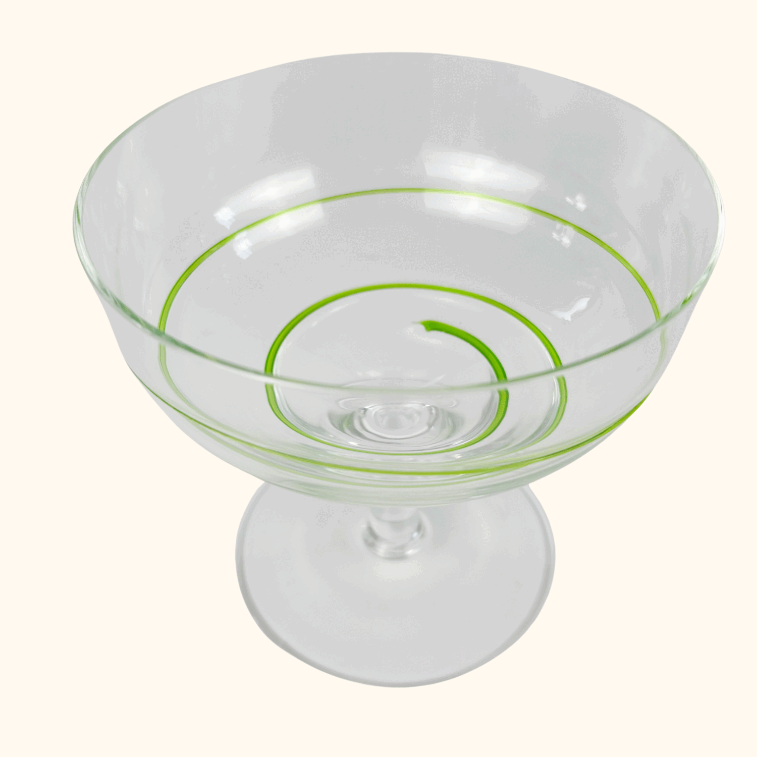Green Swirl Dessert Bowls Set of 3 Sunshine Thrift