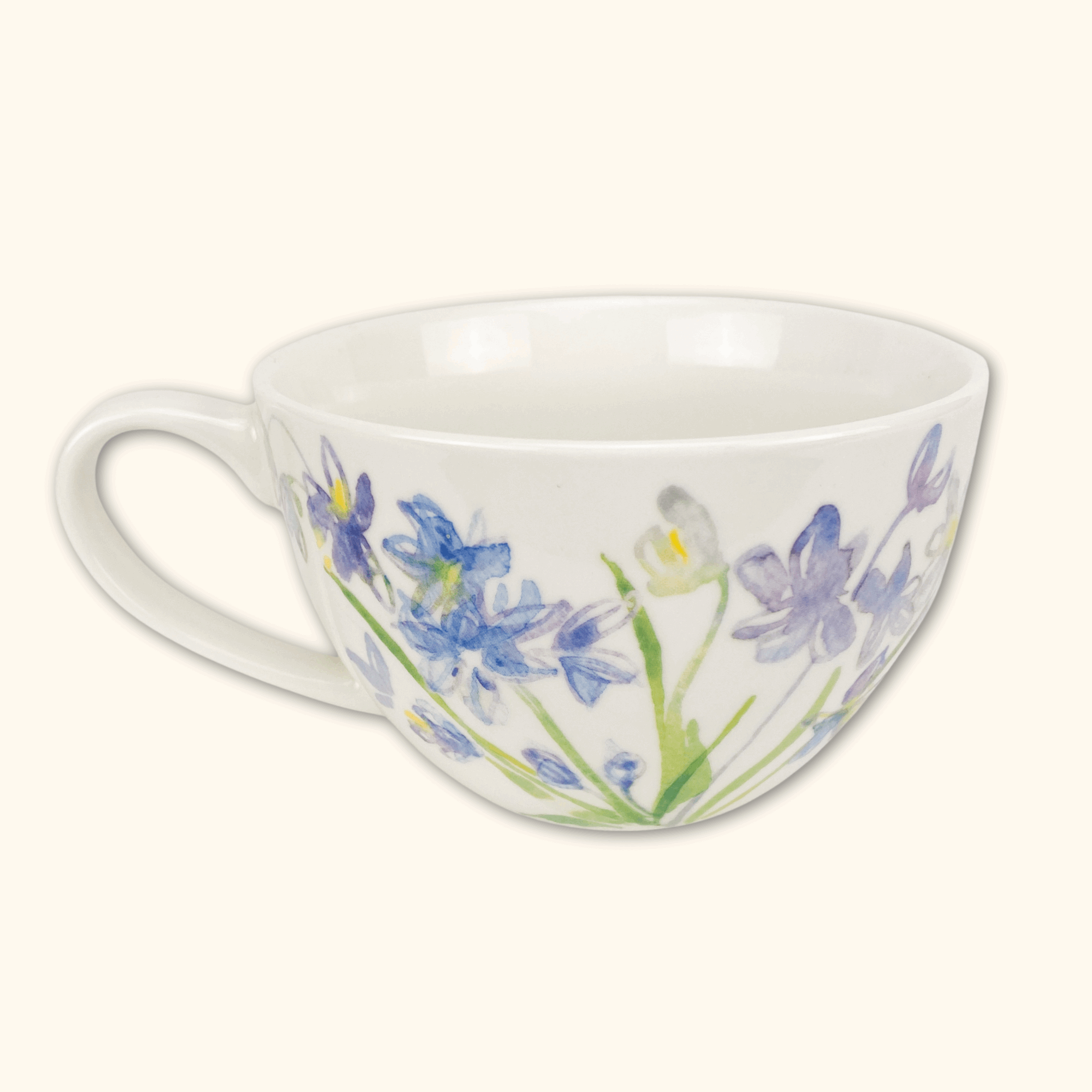 Large Floral Coffee Mug - - Kitchenware