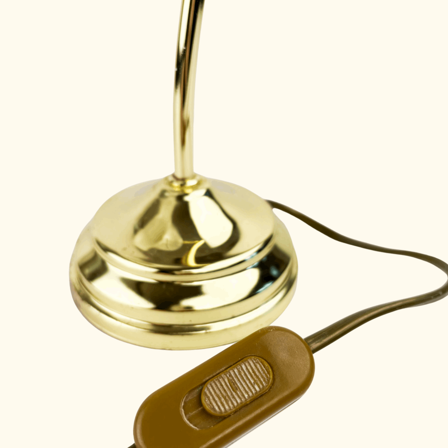 Vintage BHS Swan Neck Art Deco Floral Brass Lamp BHS