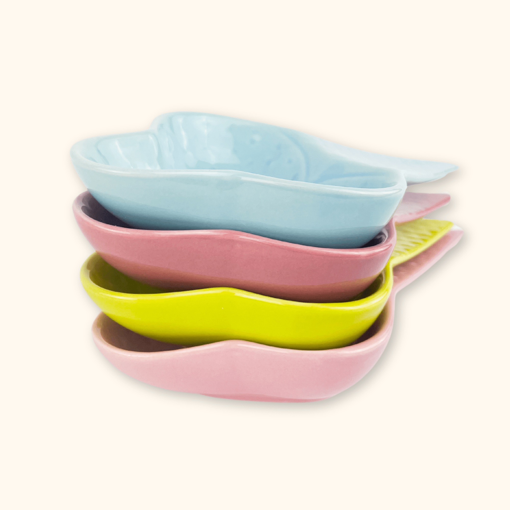 Vintage Afibel Ice Cream Dishes With Spoons - Set of 4 - - Dishware