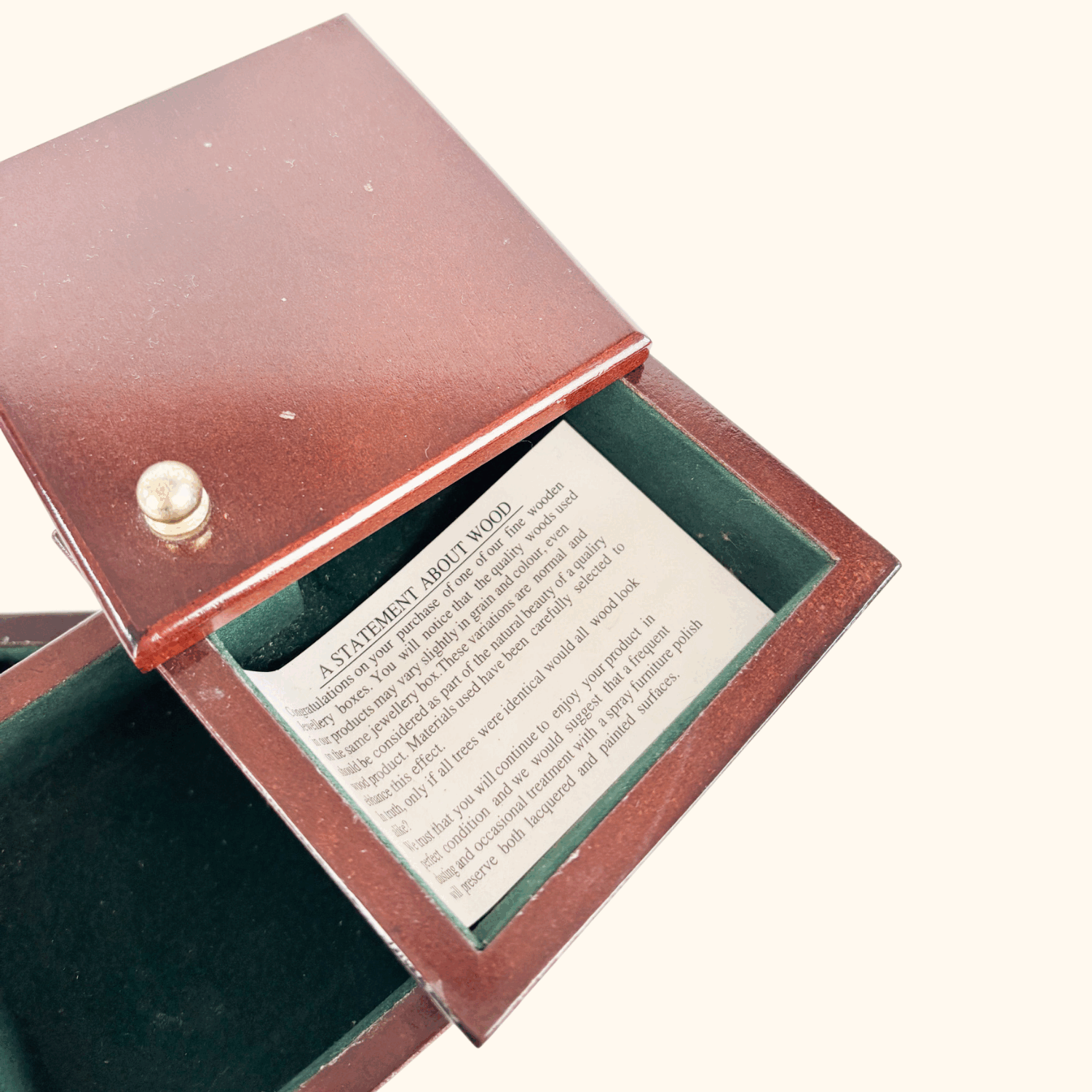 3-Tier Wood Swivel Jewellery Box Sunshine Thrift