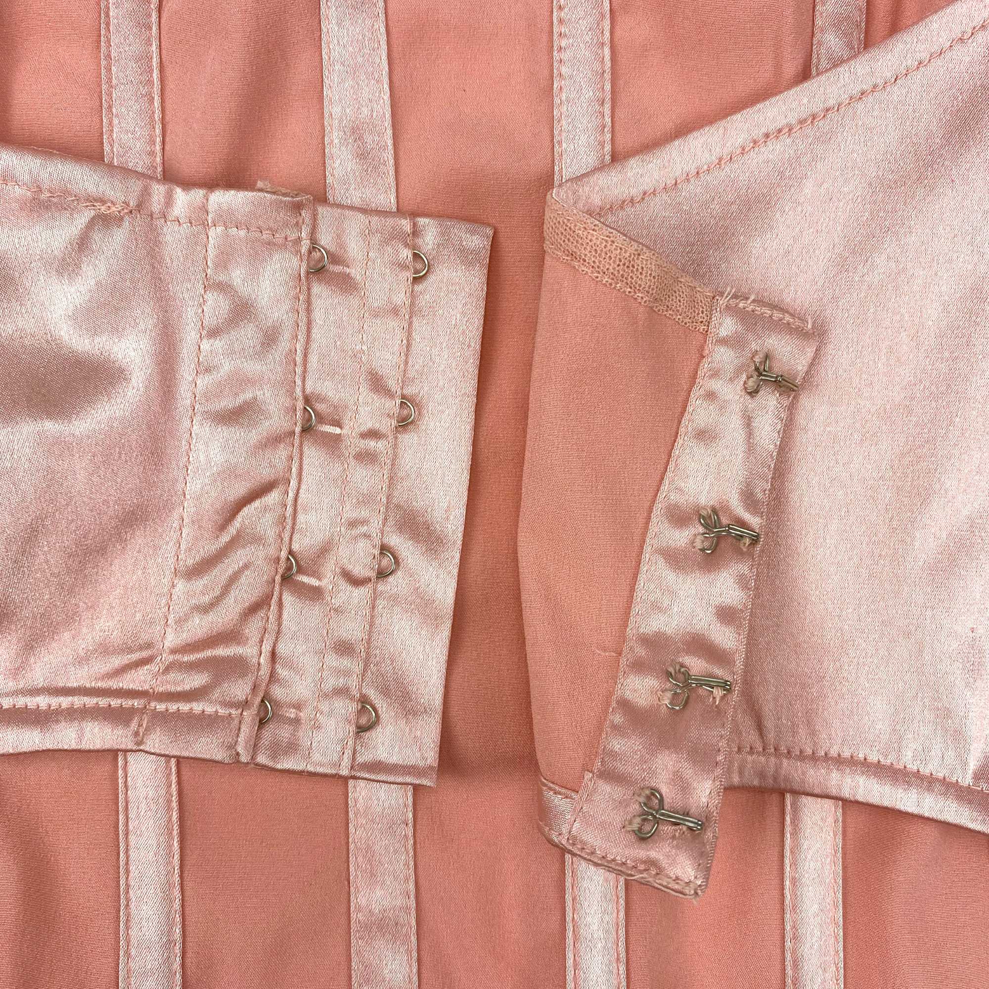 Reclaimed Vintage Pink Corset with Lace Trim - Size 10 - - Tops & Shirts