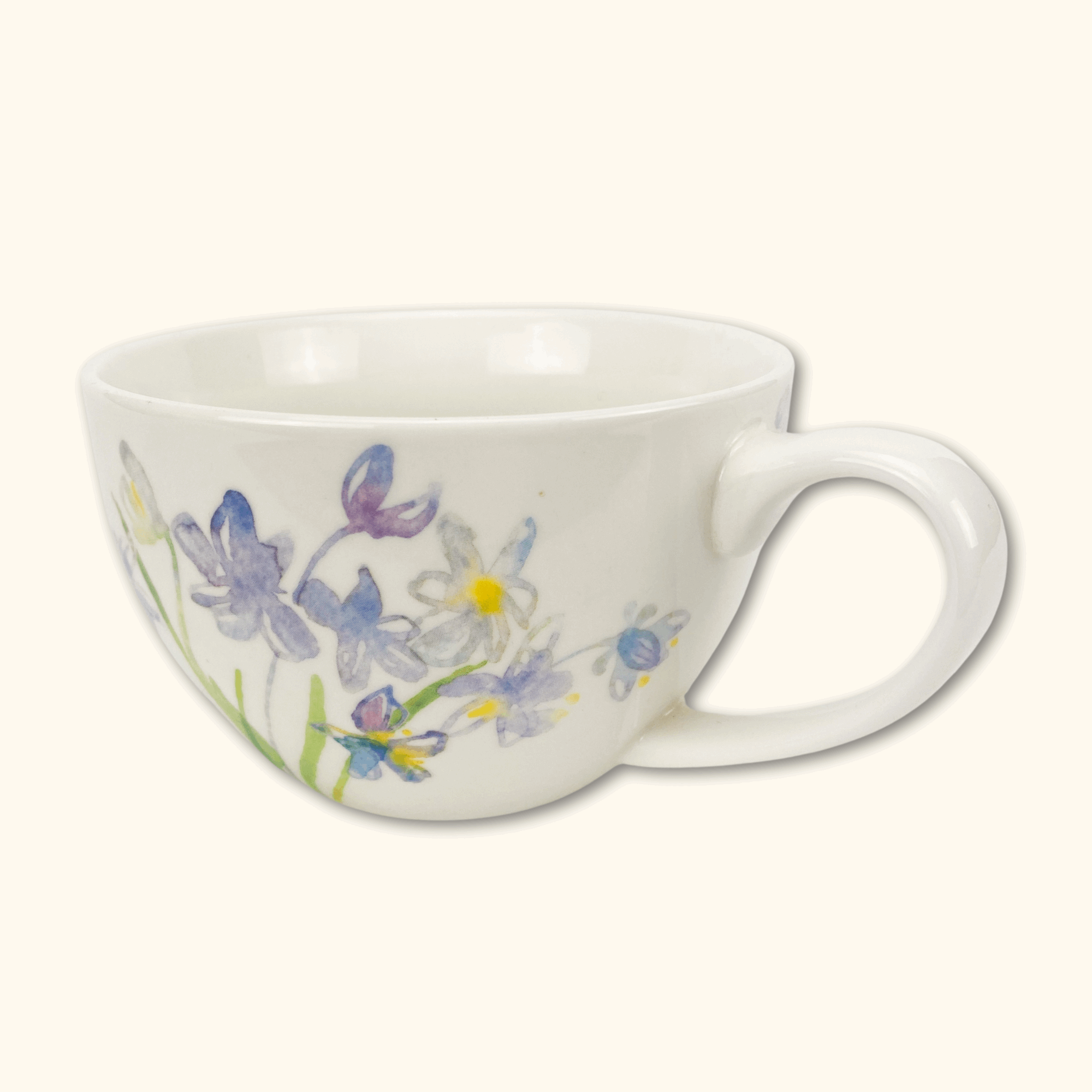 Large Floral Coffee Mug - - Kitchenware