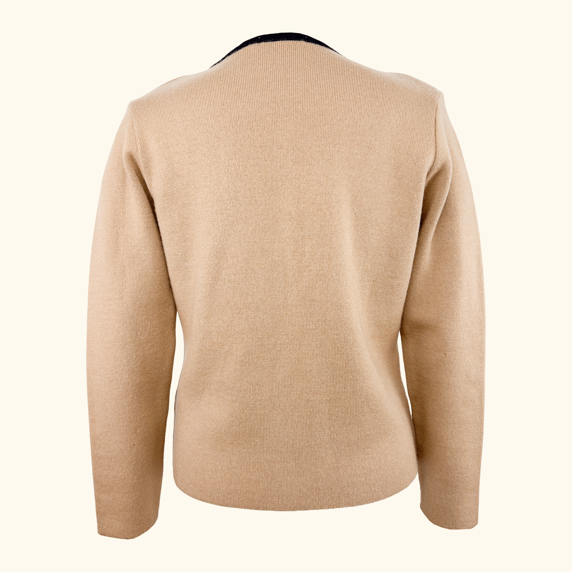 Vintage M&S St Michael Wool Blend Beige Cardigan - Size 14