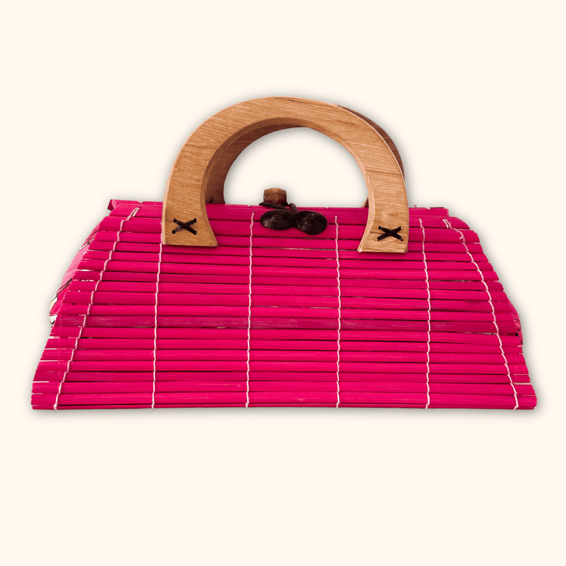 Hot Pink Retro Wooden Bag Sunshine Thrift