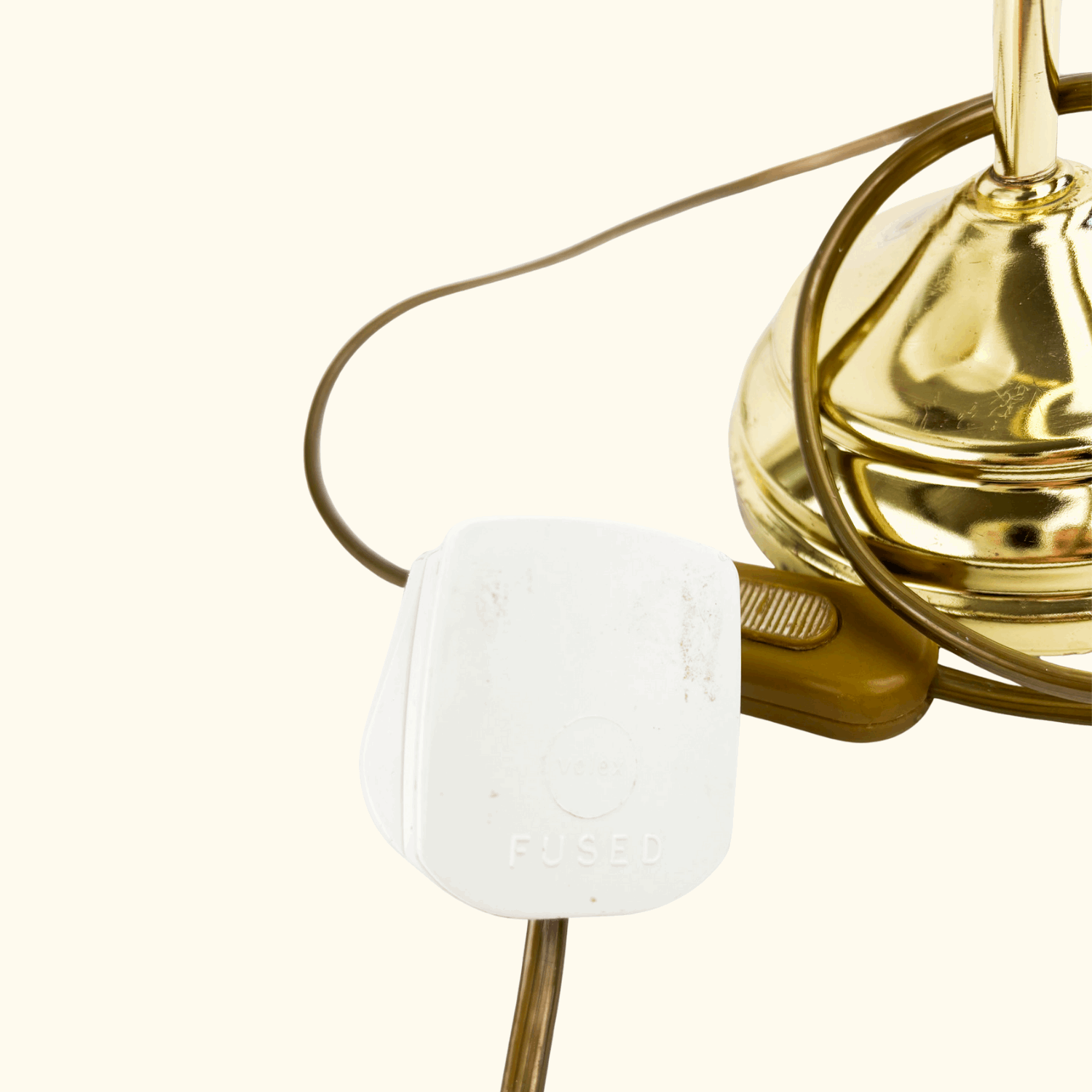 Vintage BHS Swan Neck Art Deco Floral Brass Lamp BHS