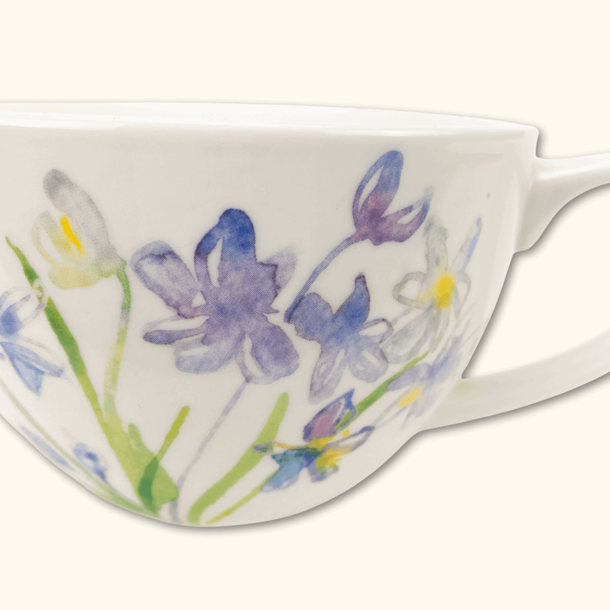Large Floral Coffee Mug - - Kitchenware