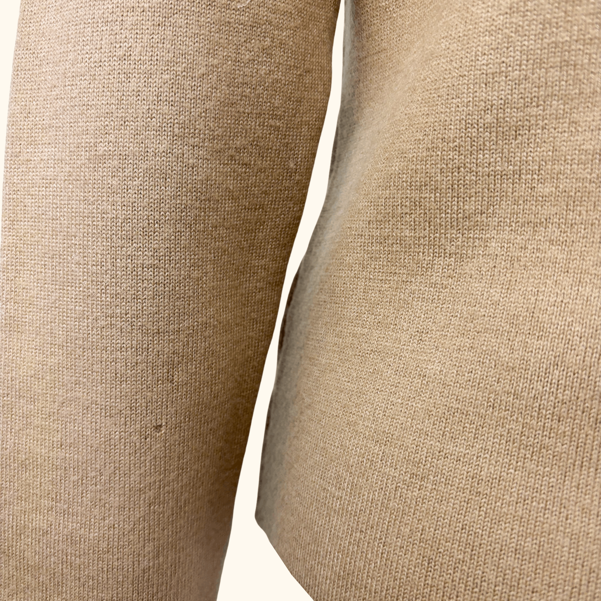 Vintage M&S St Michael Wool Blend Beige Cardigan - Size 14