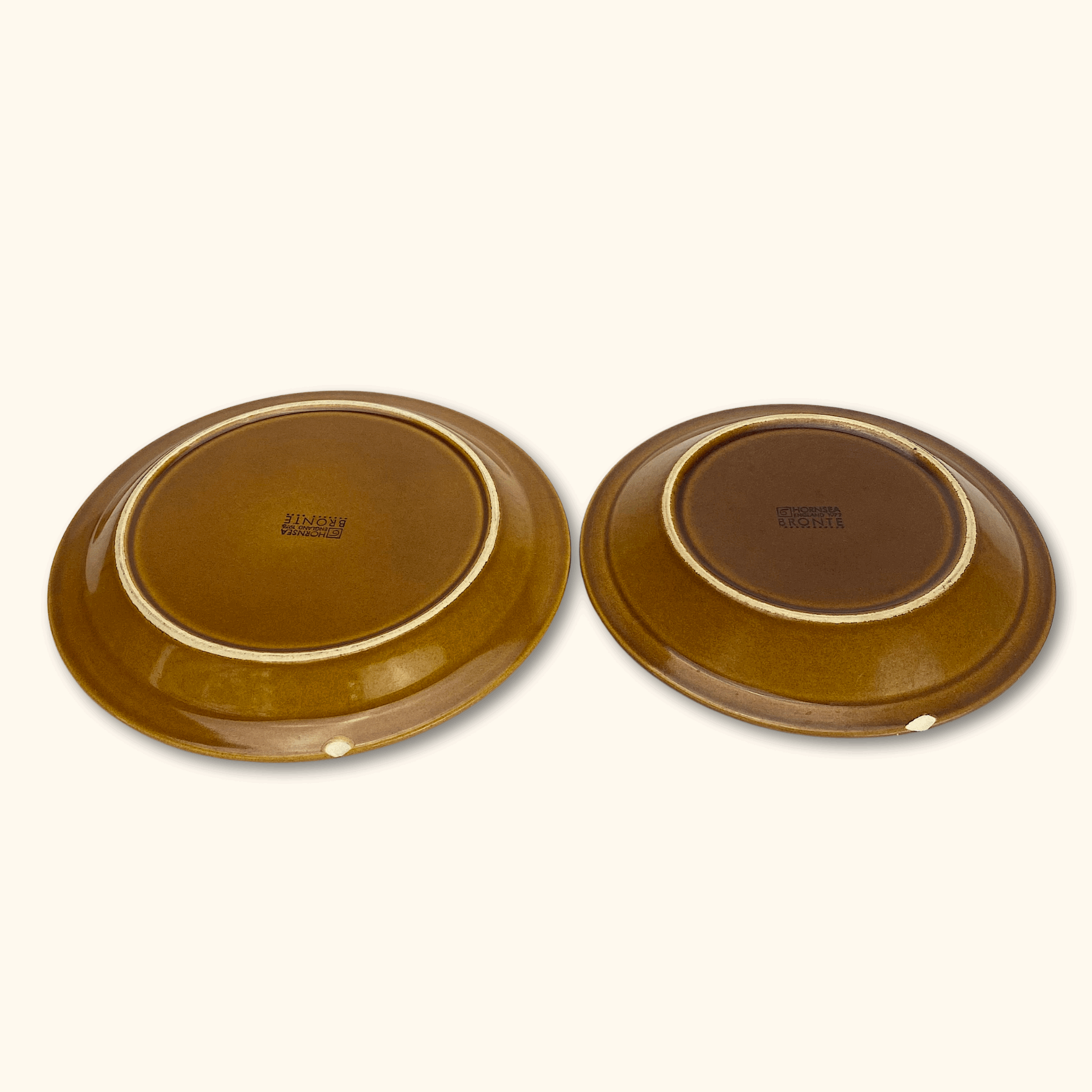Hornsea Bronte Vintage Retro Brown Plate Set For 2 -  - Kitchenware