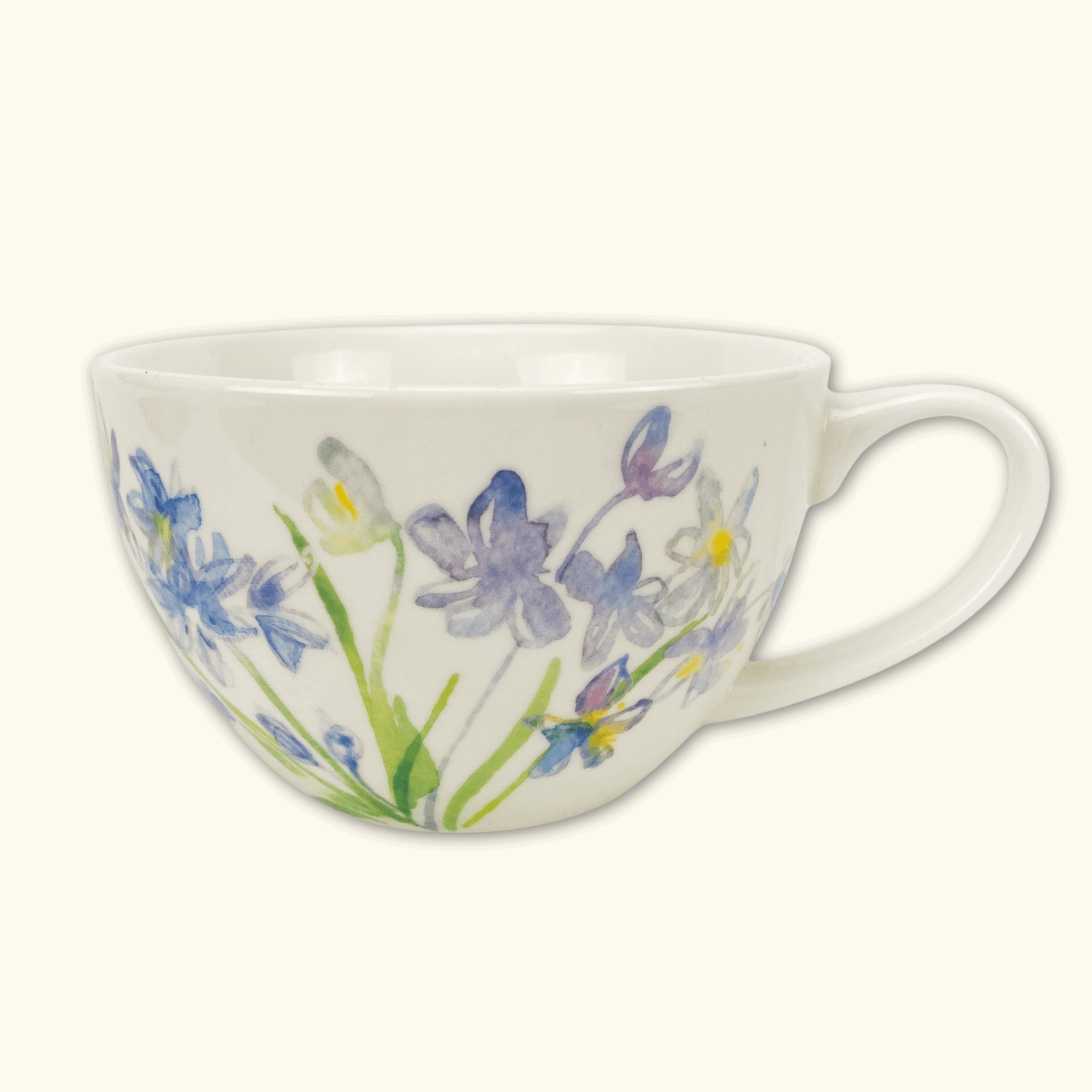 Large Floral Coffee Mug - - Kitchenware