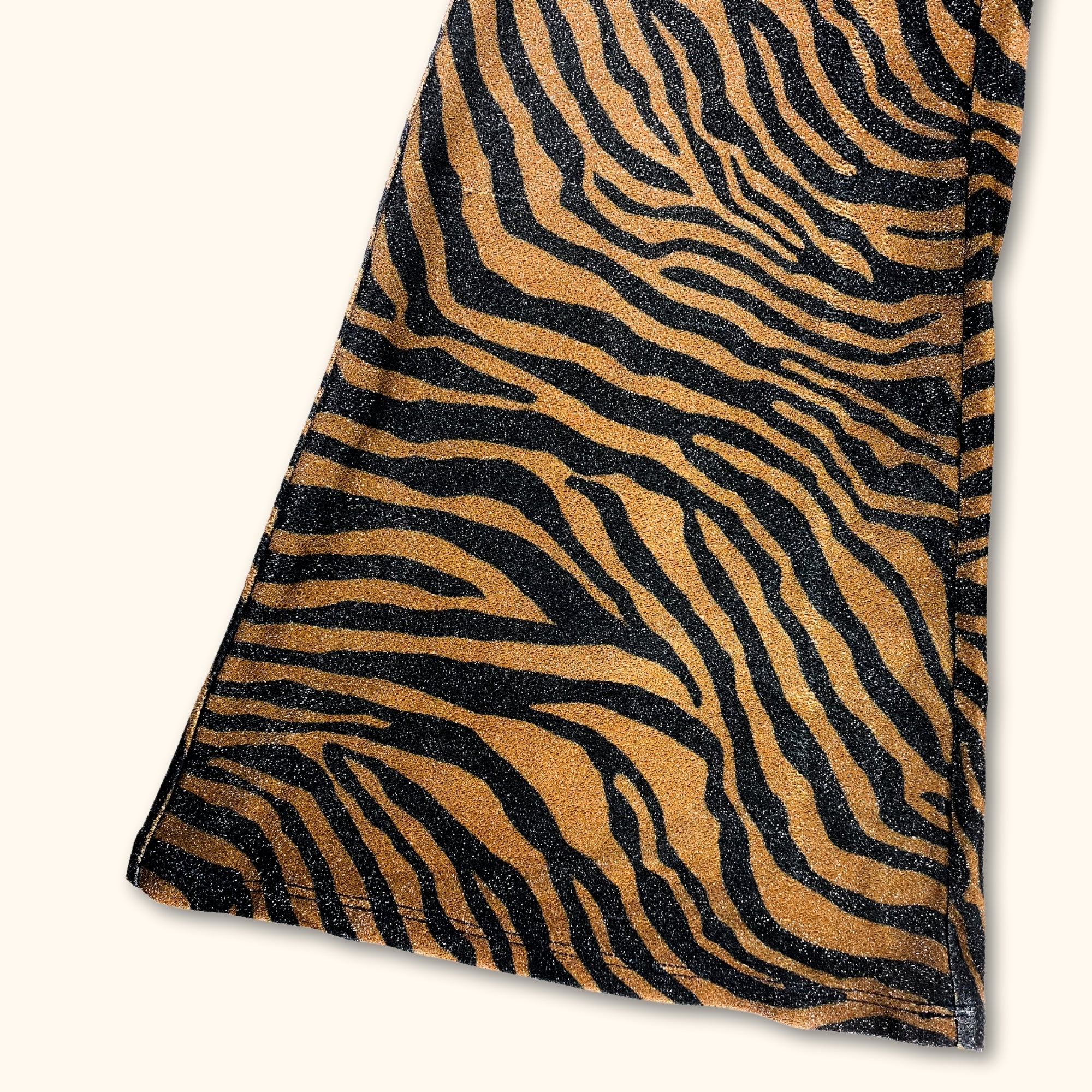 River Island Brown Zebra Print Flared Trousers - Size 10 -  - Jeans & Trousers