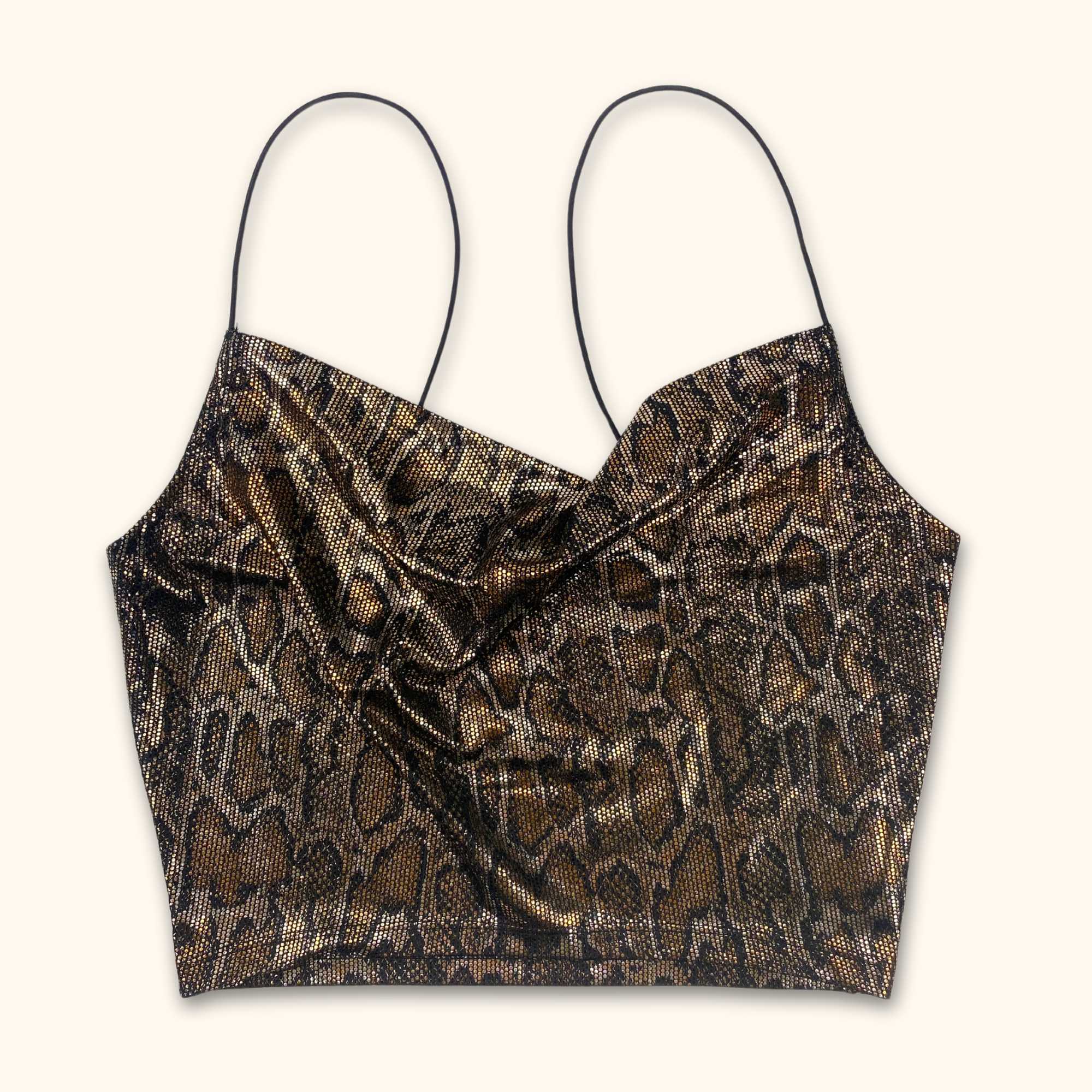 H&M Snake Print Cami Crop Top - Size XS - - Tops