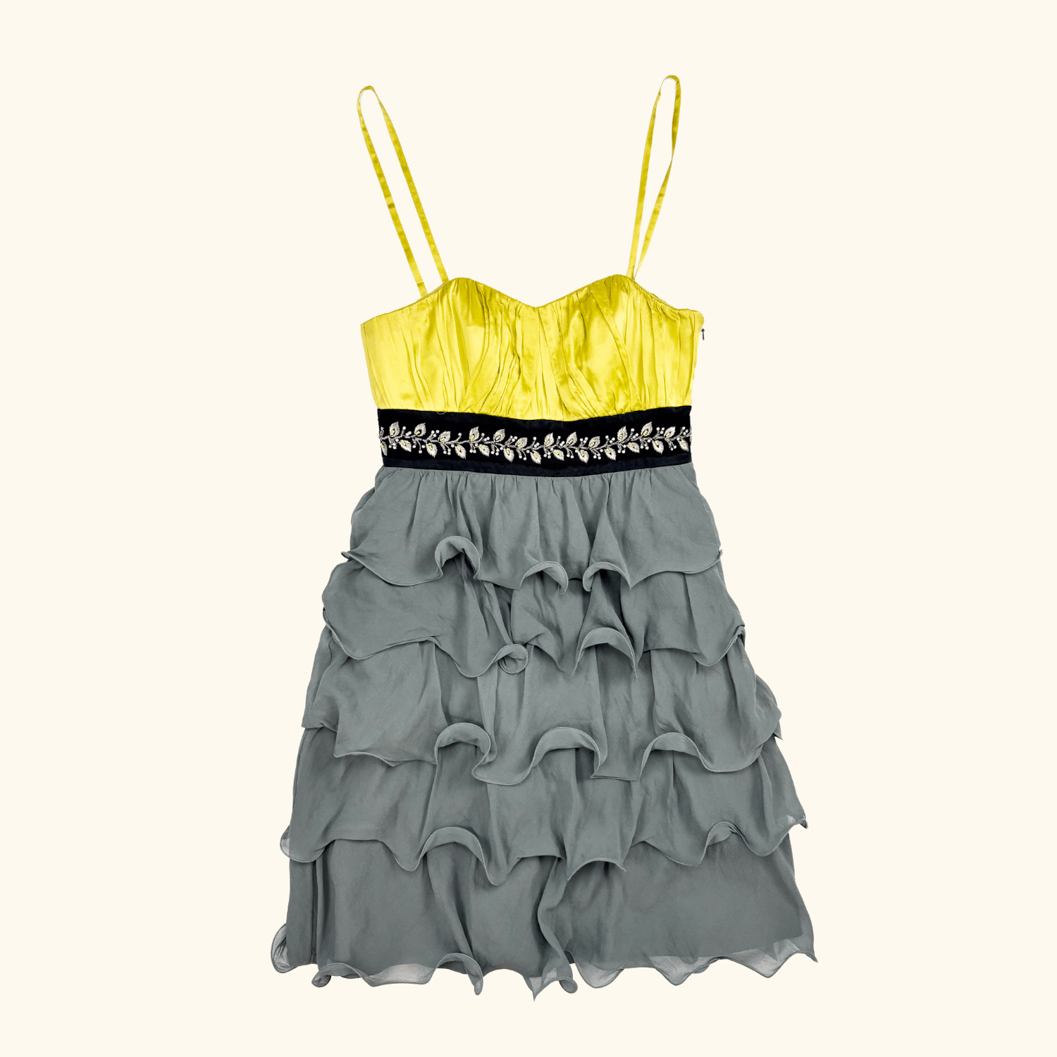 Monsoon 100% Silk Ruffle Tiered Dress - Size 8