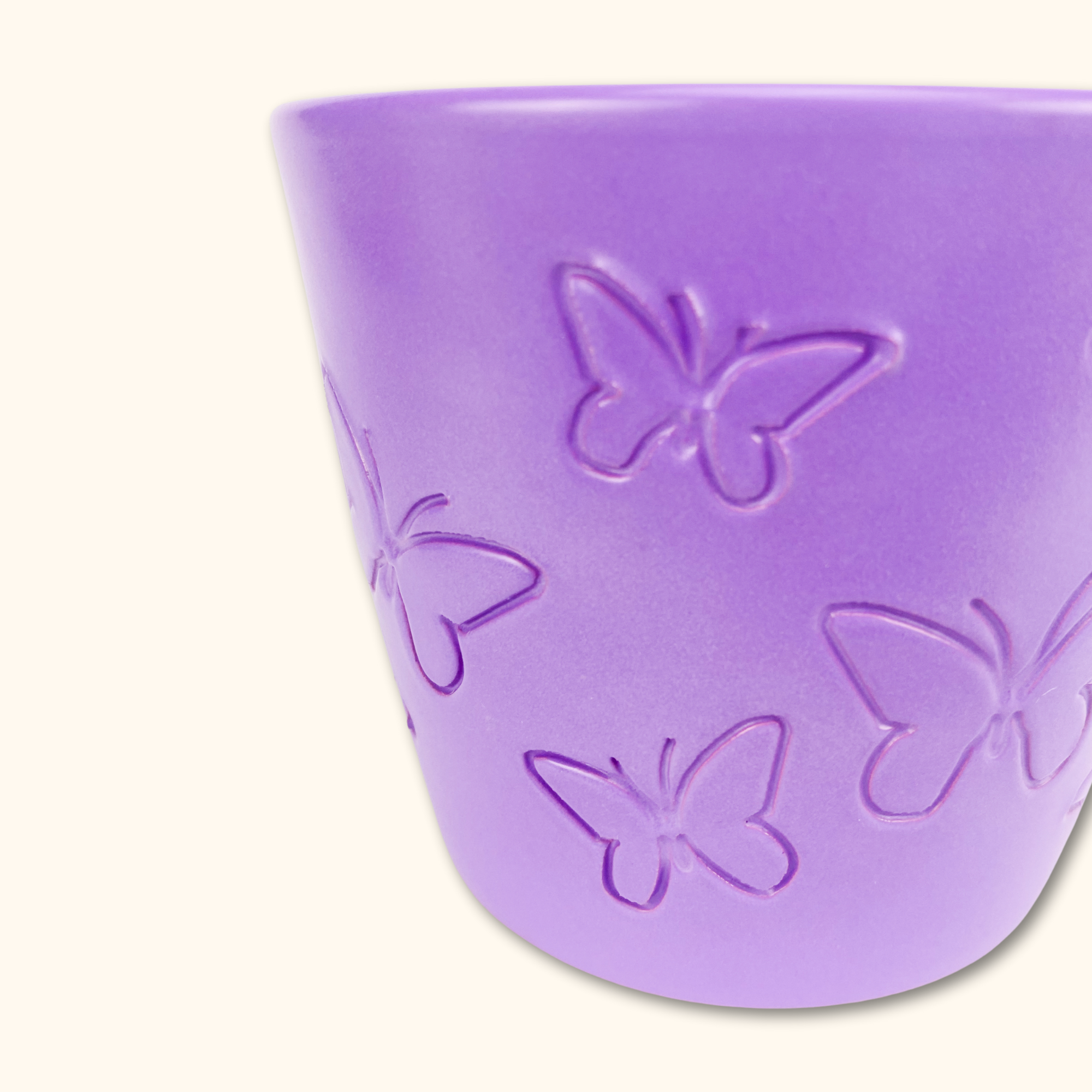 Purple Butterfly Clay Plant Pot - - Plant Pots
