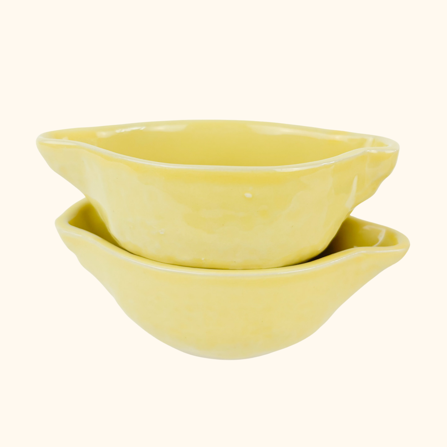 Ceramic Lemon Condiment Dipping Snack Bowls - Set of 4 Hanniball