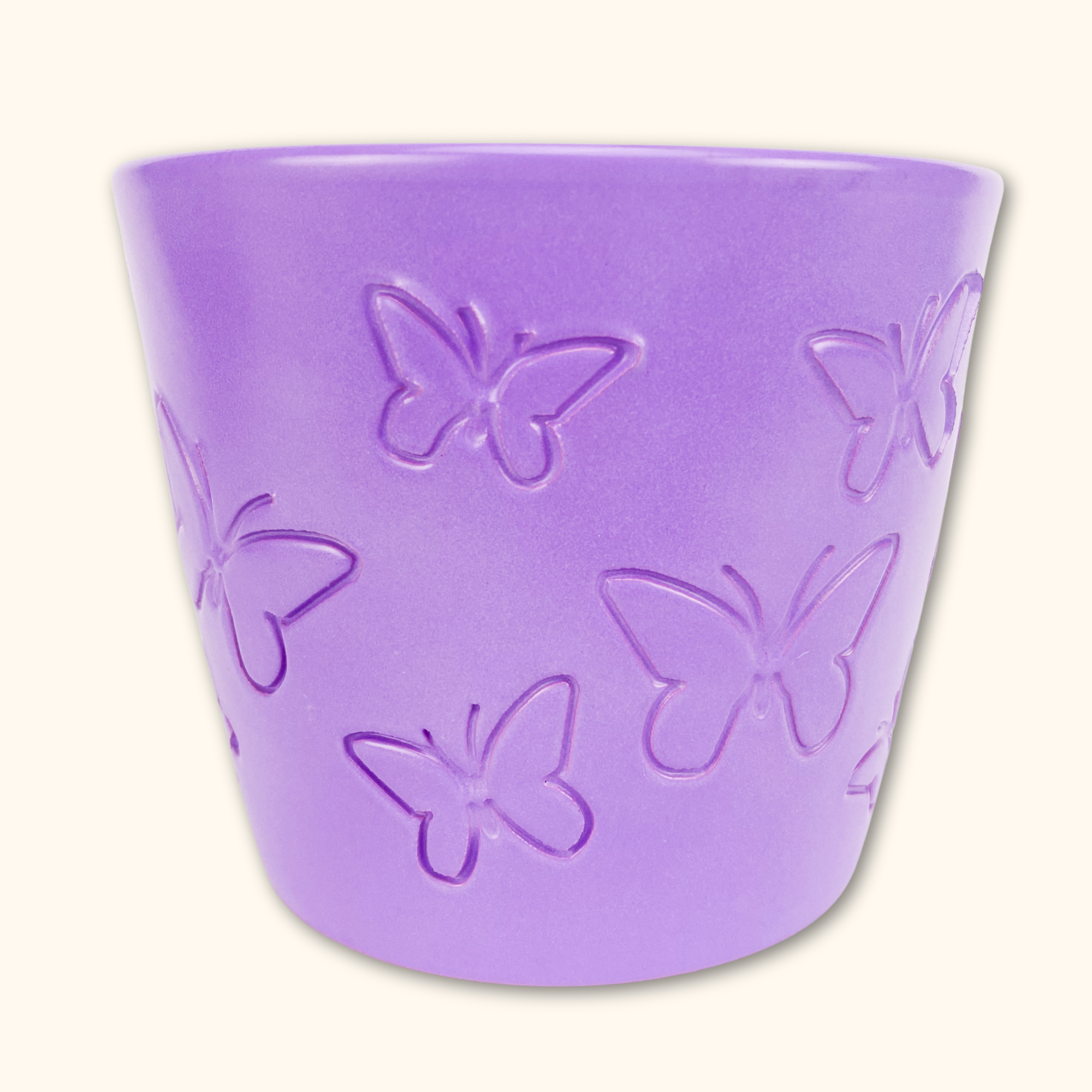 Purple Butterfly Clay Plant Pot - - Plant Pots