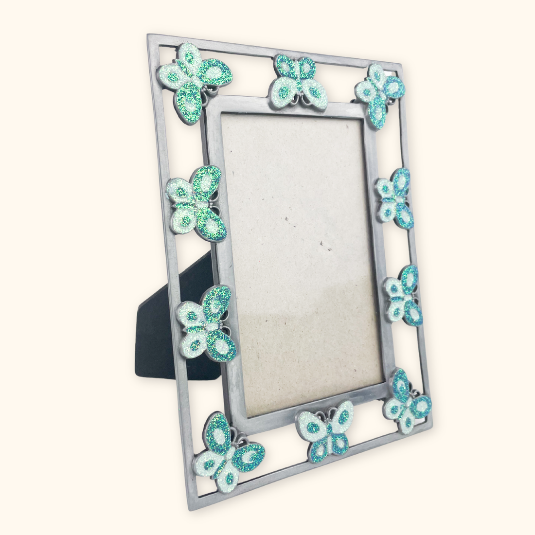 Glitter Butterfly Silver Picture Frame Sunshine Thrift