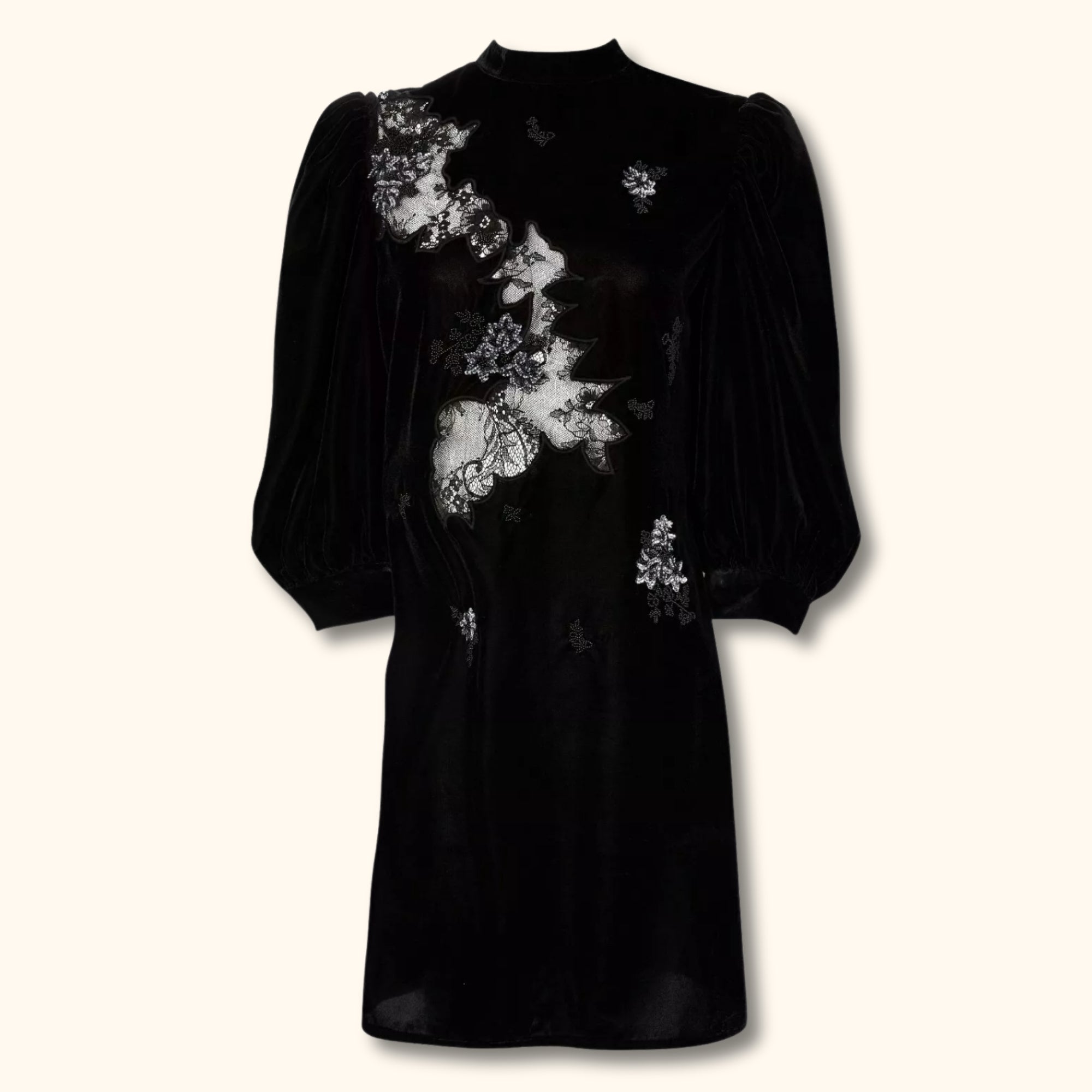 Topshop Black Velvet Cut Out Dress - Size 6 - - Dresses