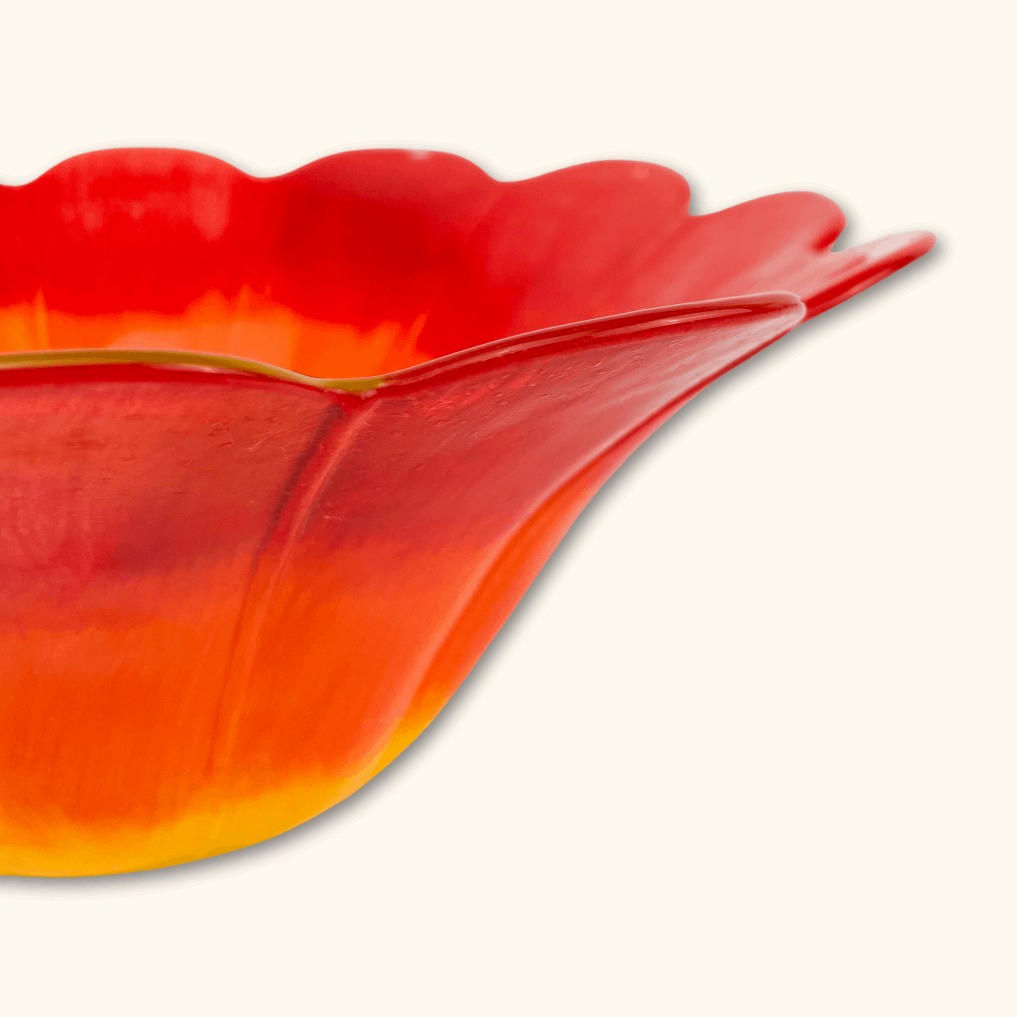 Large Red Flower Fruit Bowl - - Kitchenware