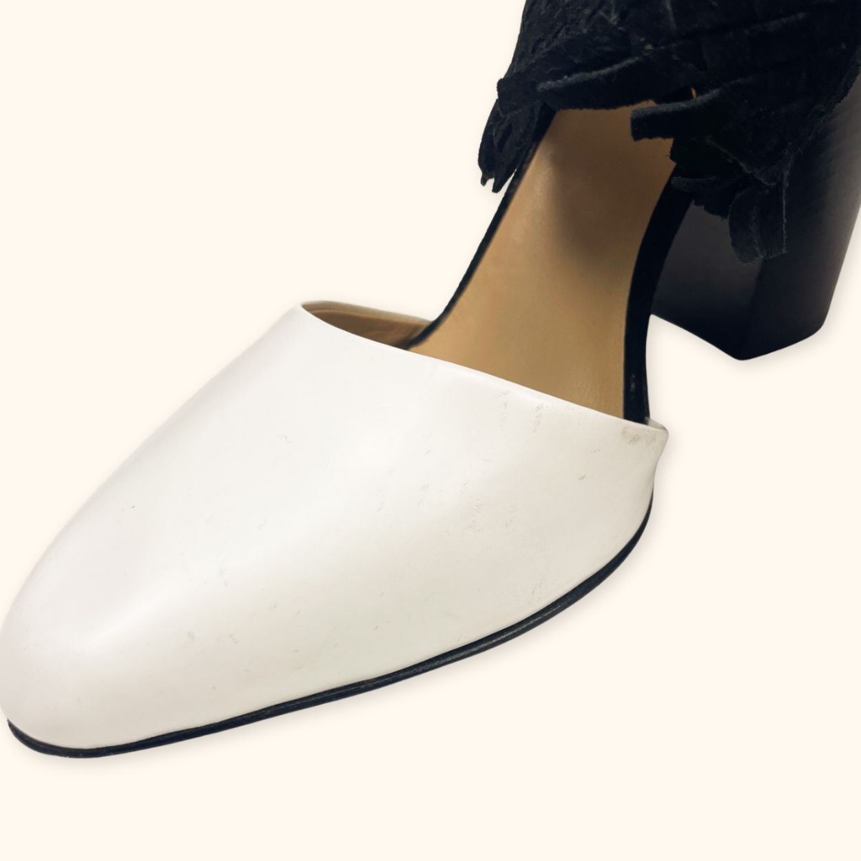 Belstaff Black and White Block Heels - Size 4 Belstaff