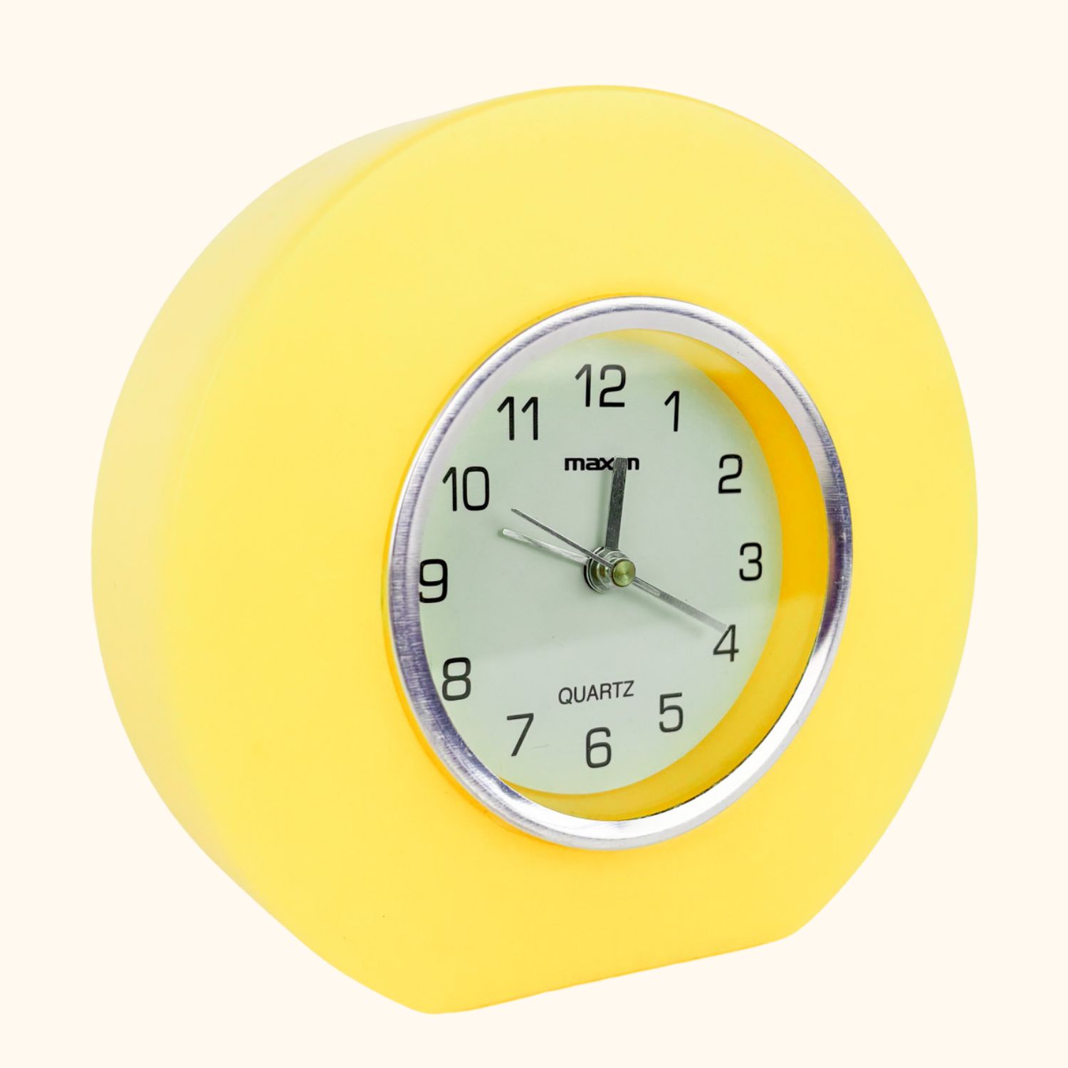 Vintage Maxim Retro Yellow Round Alarm Clock - - Clocks