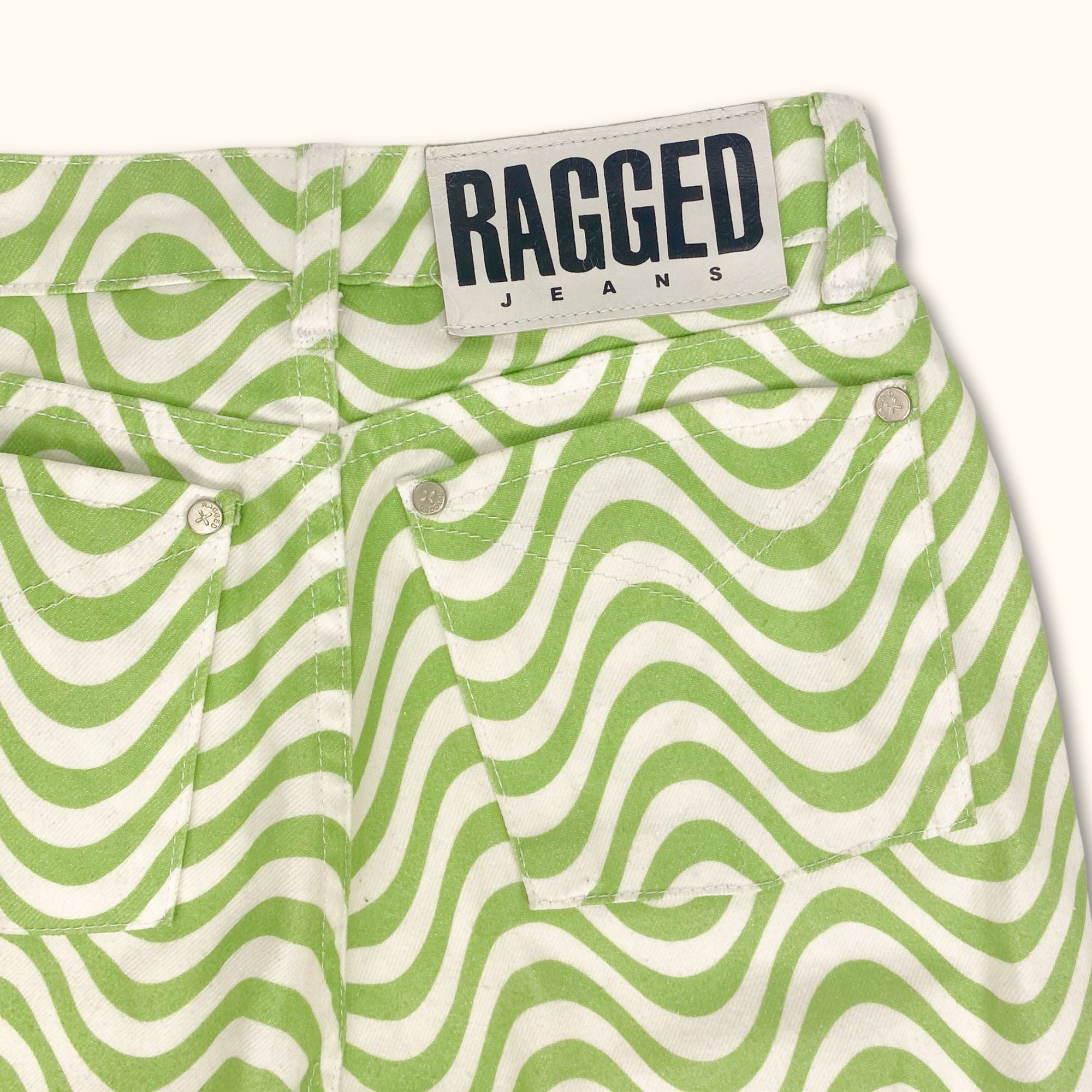 The Ragged Priest Dad Jeans Green Wave - Size 6 - - Jeans & Trousers