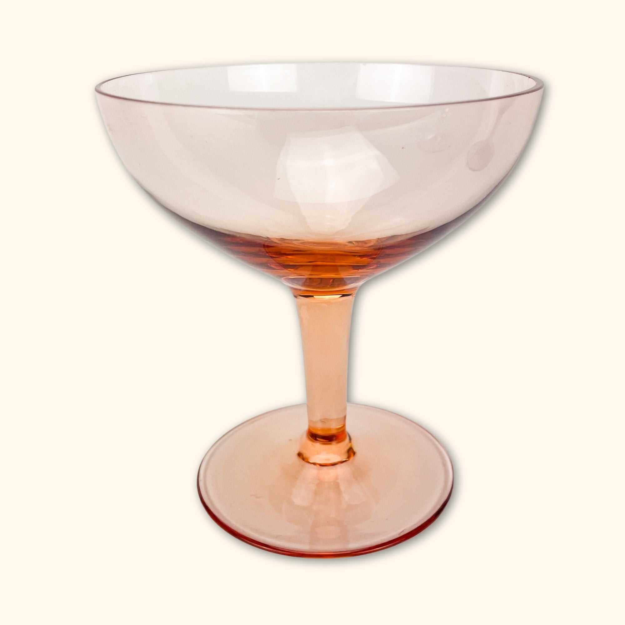 Multi-Coloured Shrunken Champagne Coupe Glasses - Set of 4 -  - Kitchenware