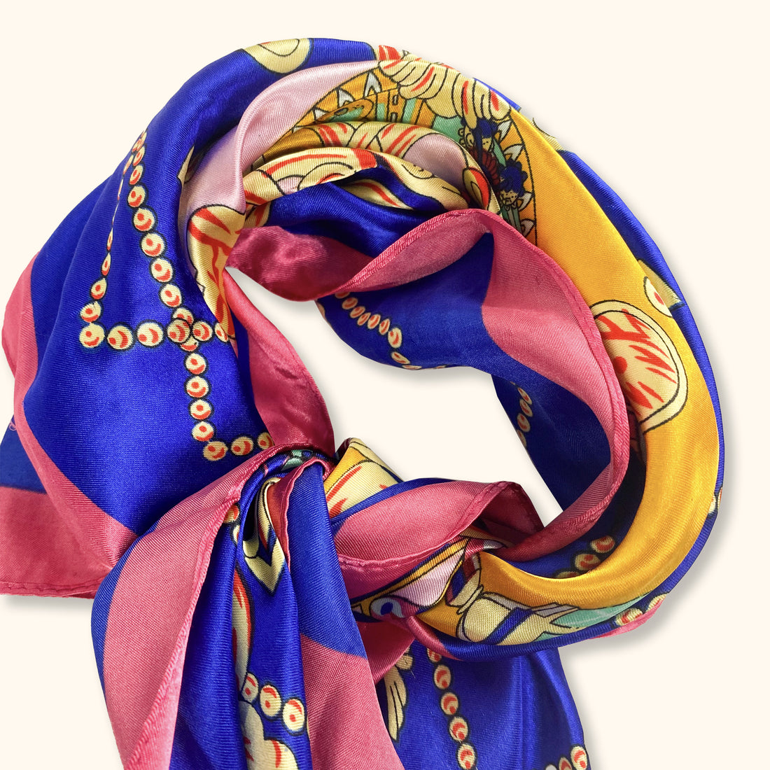 Paisley Satin Pattern Scarf -  - Hats & Scarves