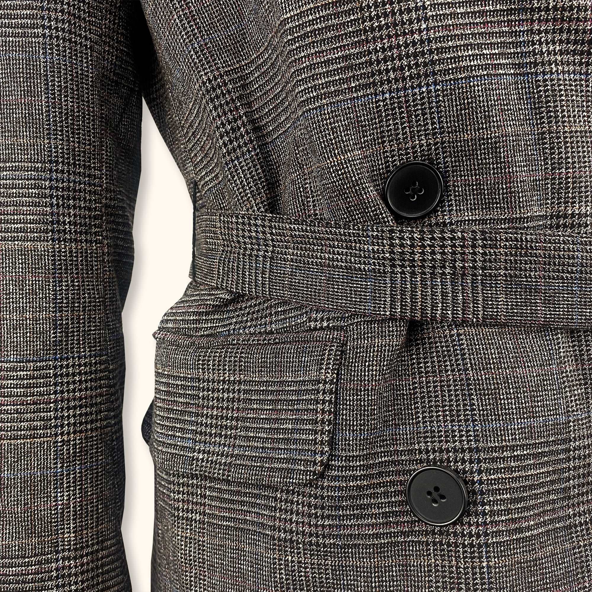 Bershka Double Breasted Grey Check Blazer - Size XS -  - Coats & jackets