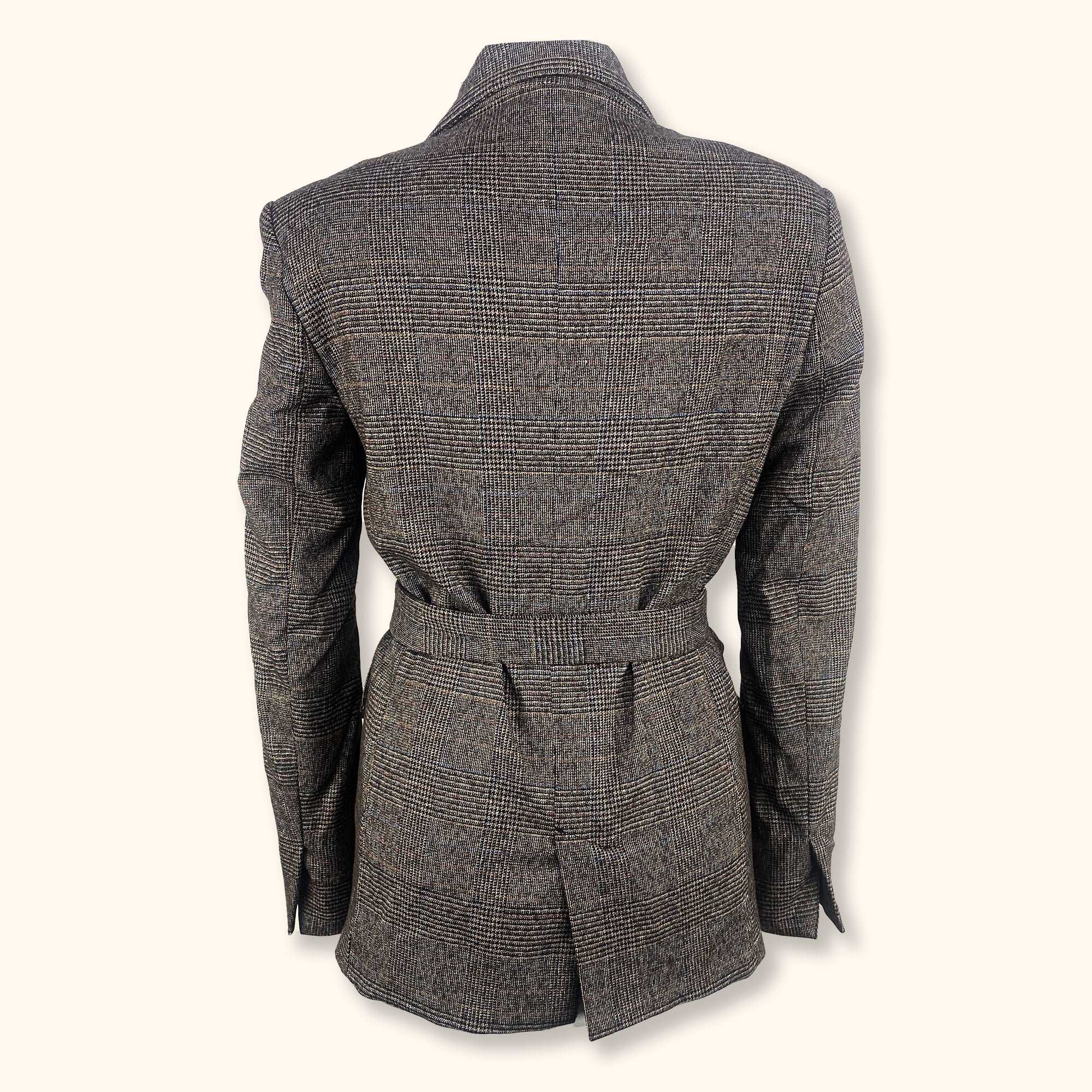 Bershka Double Breasted Grey Check Blazer - Size XS -  - Coats & jackets