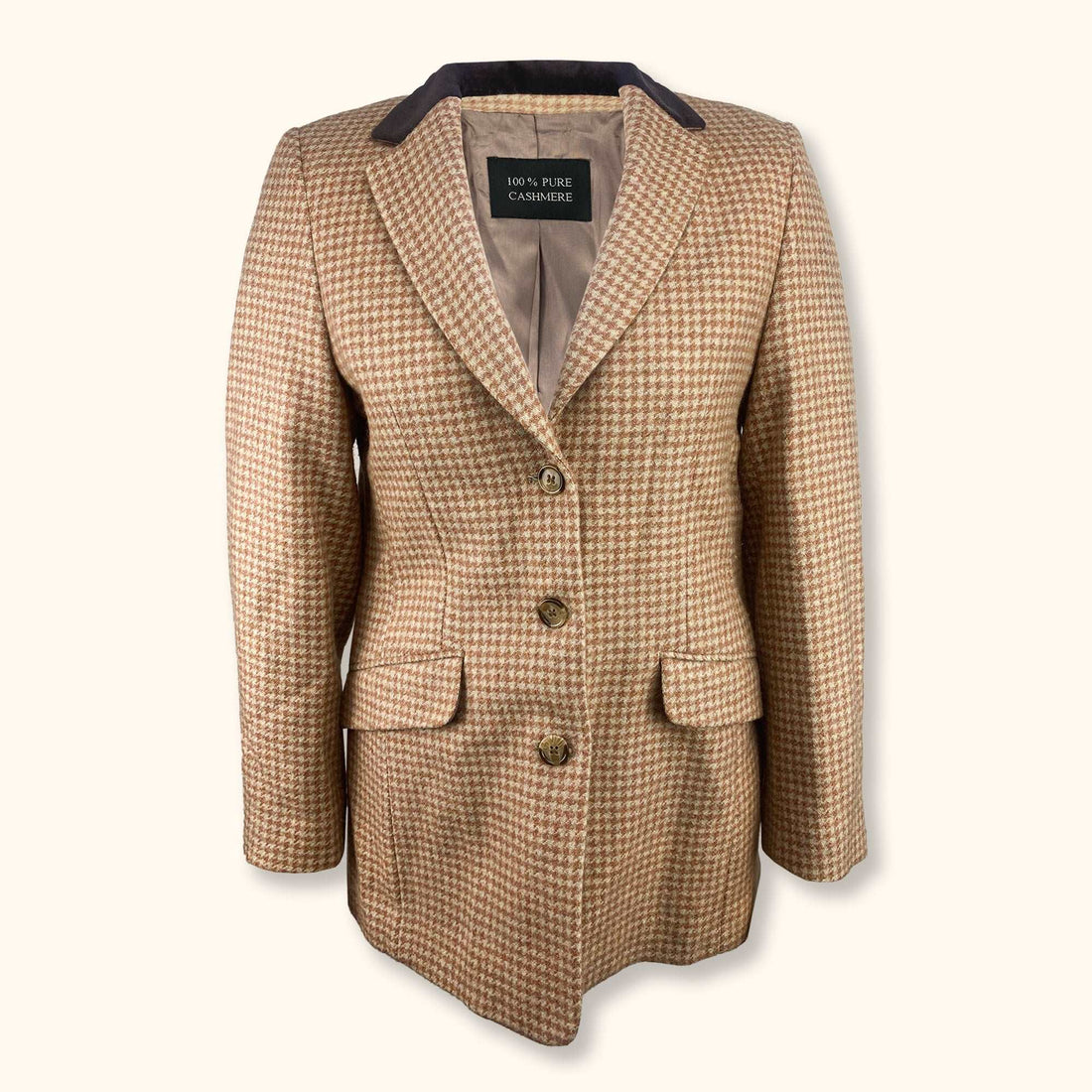 Cashmere Houndstooth Pink Blazer - Size 10 -  - Coats & jackets