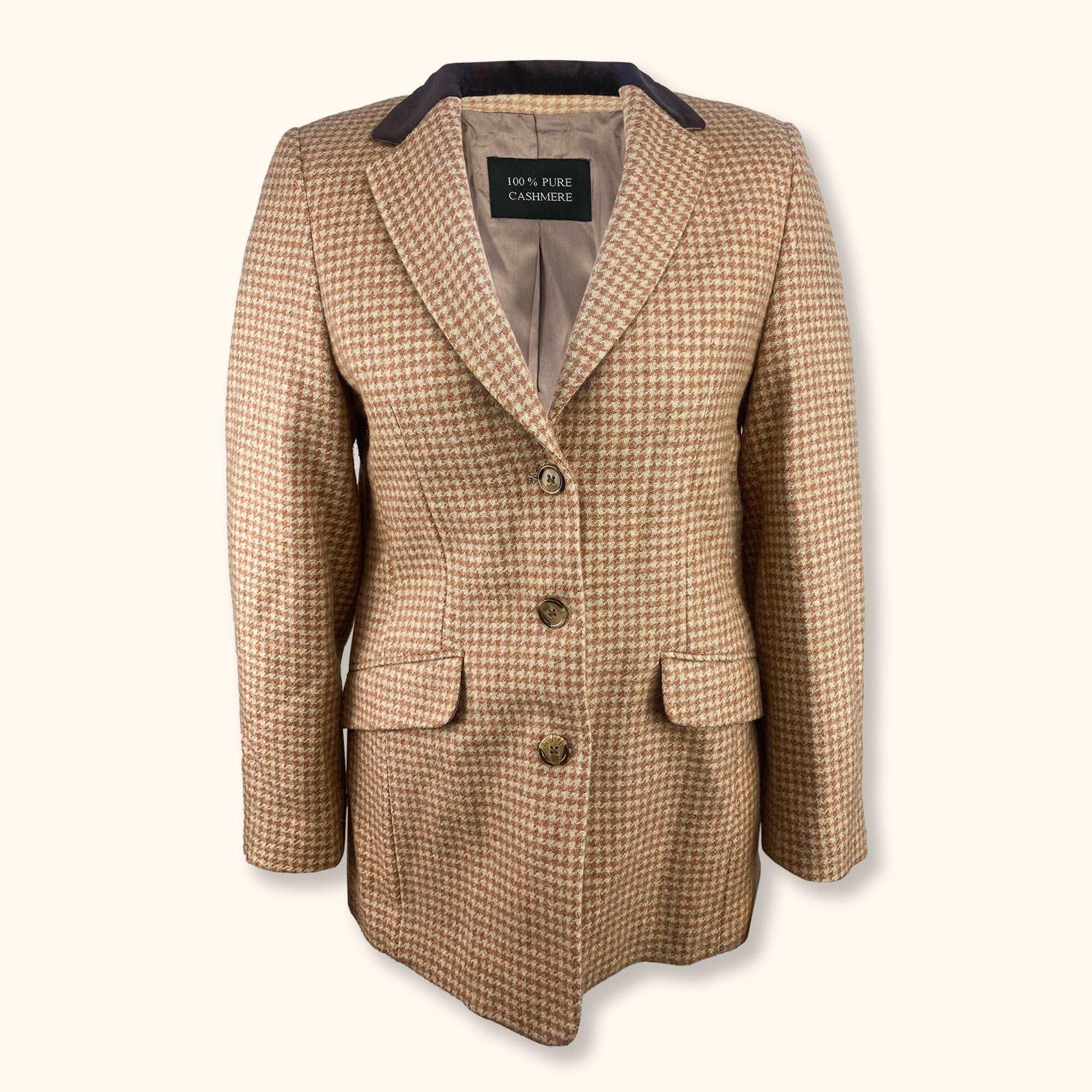 Cashmere Houndstooth Pink Blazer - Size 10 -  - Coats & jackets