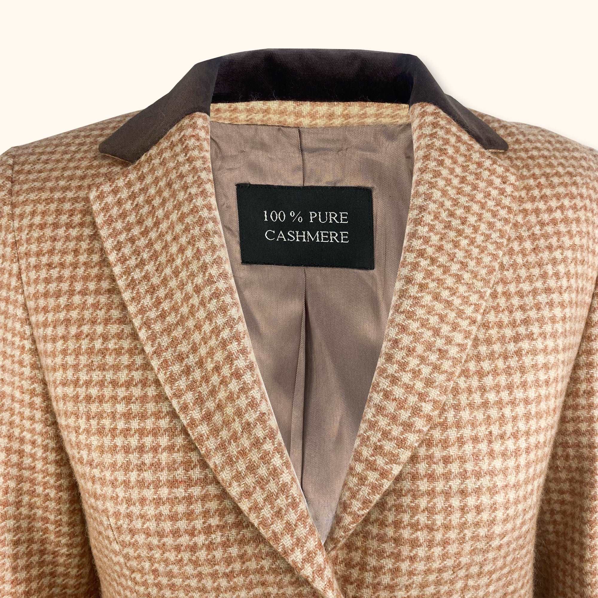 Cashmere Houndstooth Pink Blazer - Size 10 -  - Coats & jackets