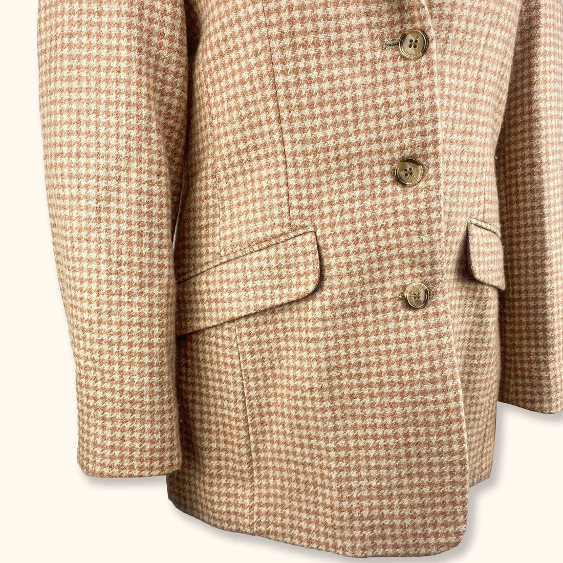 Cashmere Houndstooth Pink Blazer - Size 10 -  - Coats & jackets