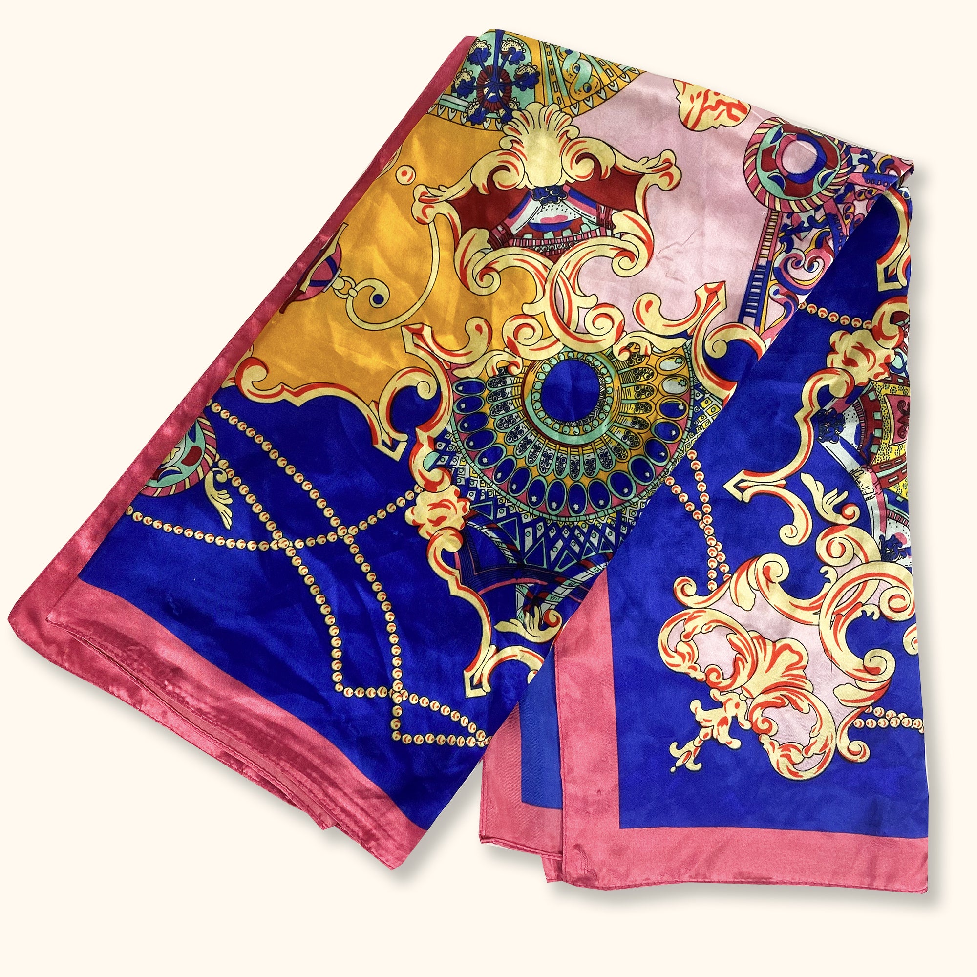 Paisley Satin Pattern Scarf -  - Hats & Scarves