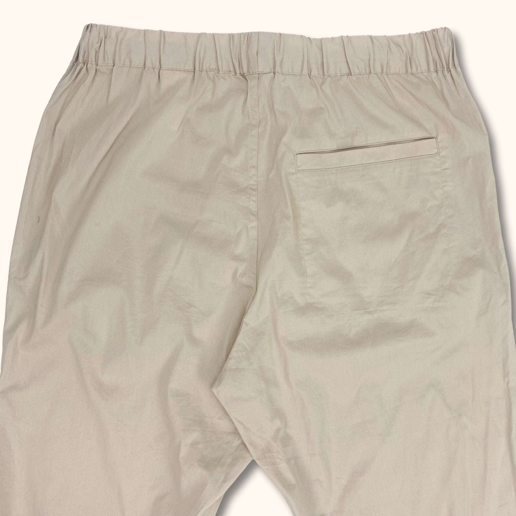 Cos Beige Drawstring Cuffed Jogger Trousers - Small - - Jeans & Trousers